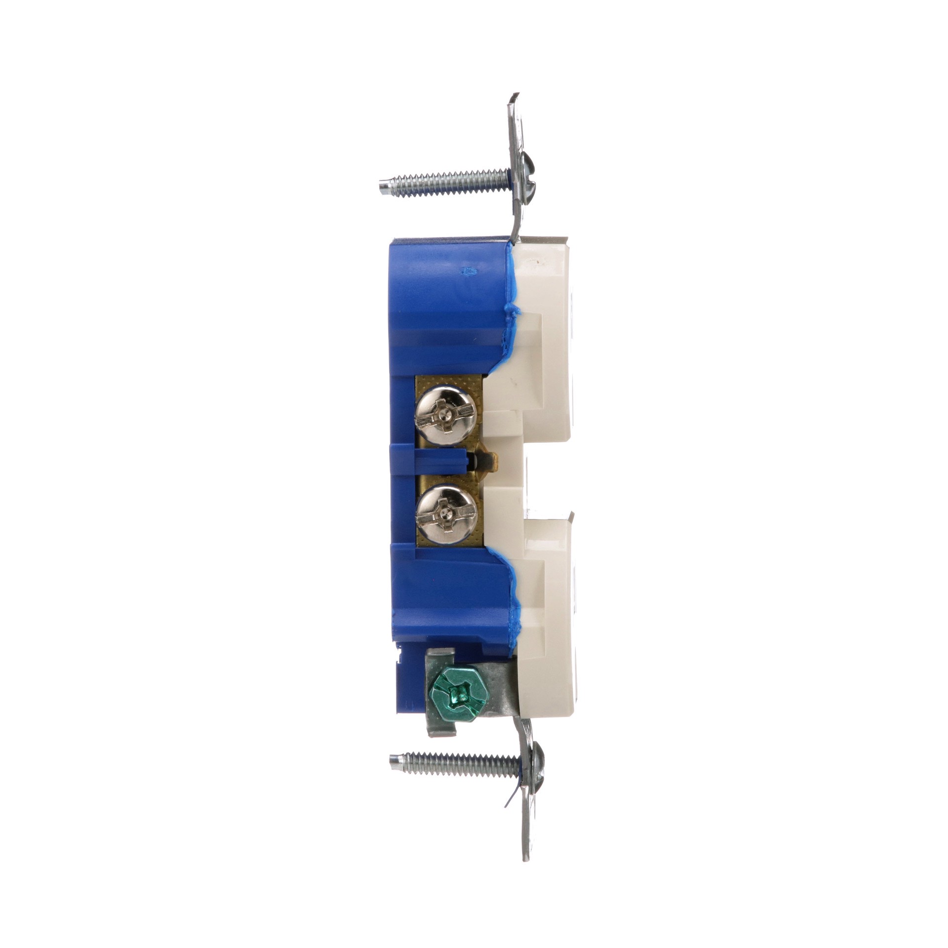 slide 5 of 6, 15 -Amp 125-volt Tamper Resistant Residential Duplex Outlet , Light almond, 1 ct