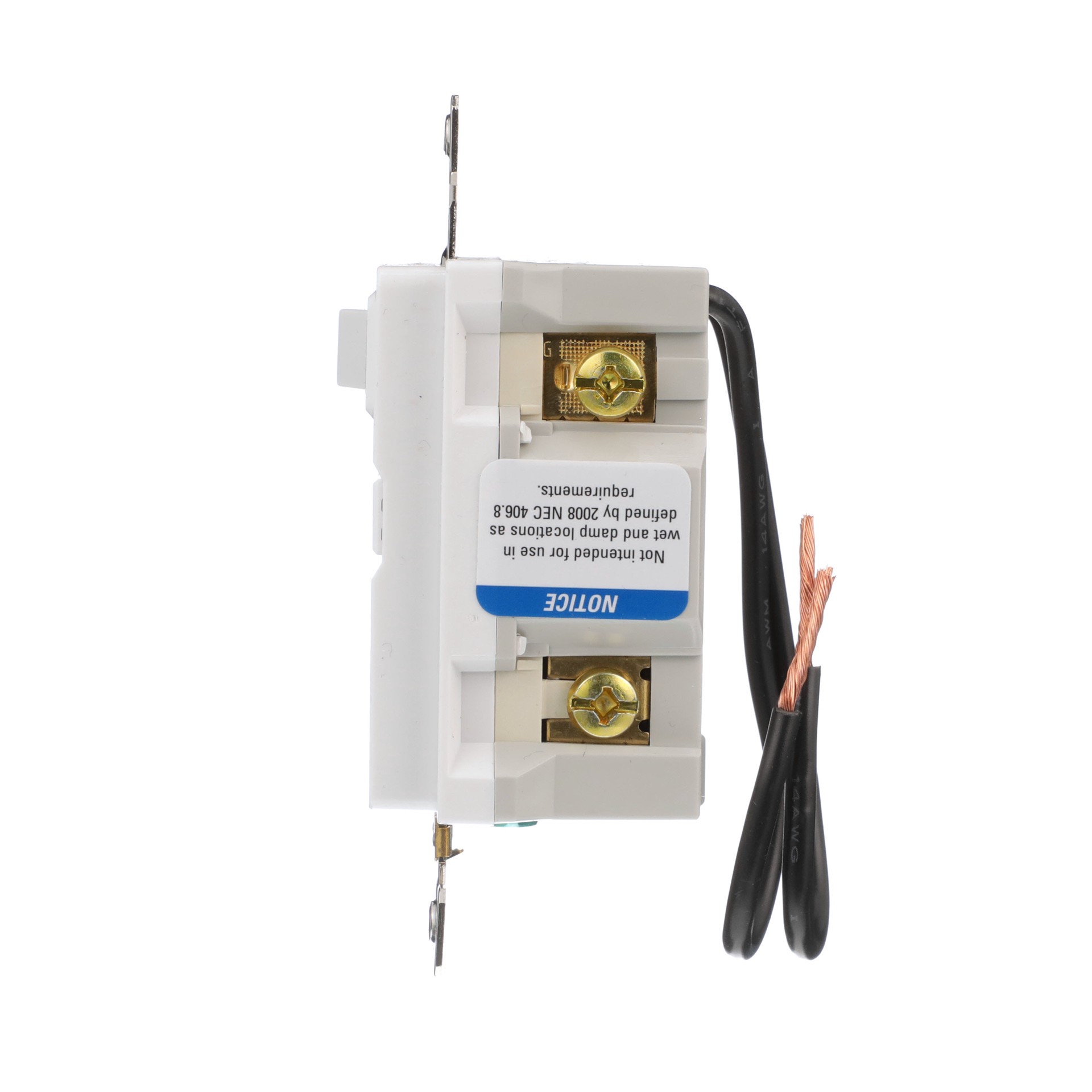 slide 3 of 6, Eaton 15 -Amp 125-volt Tamper Resistant GFCI Residential Decorator Switch outlet , White, 1 ct