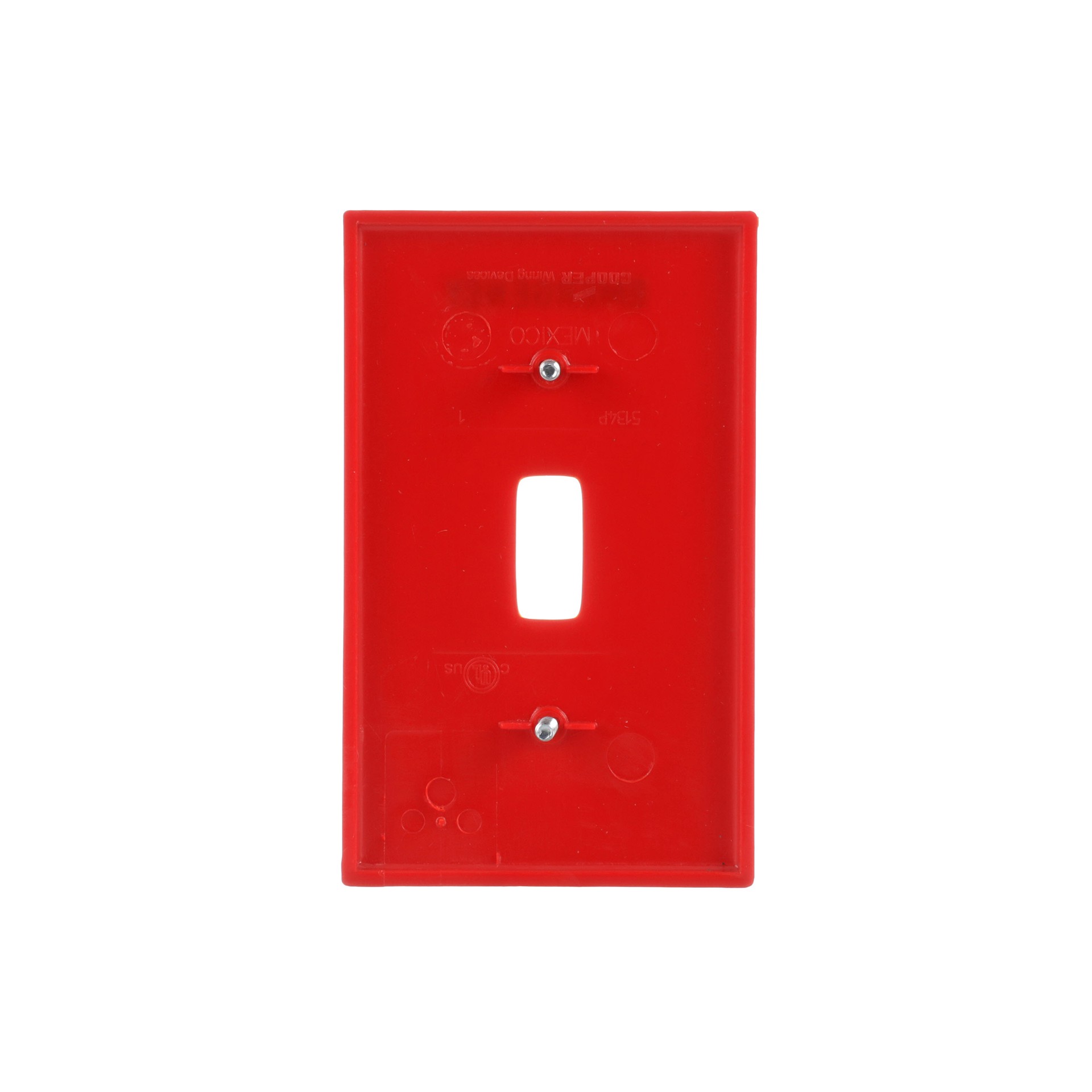 slide 4 of 6, Eaton 1 -Gang Standard Size Red Nylon Indoor Toggle Wall Plate, 1 ct