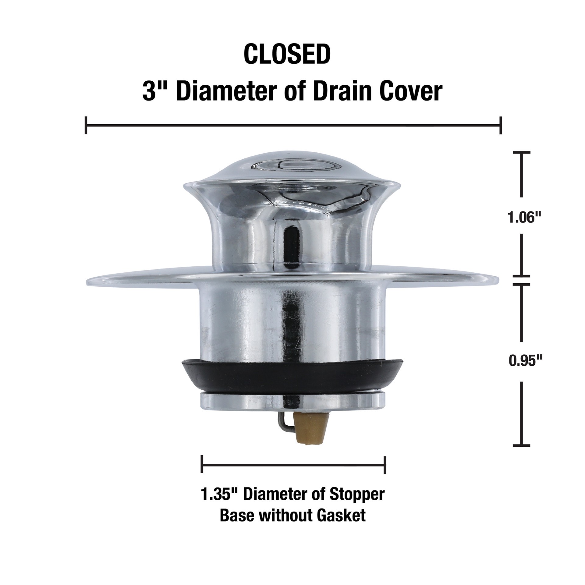 slide 4 of 6, Danco Ez Drain Cover In Chrome, 1 ct
