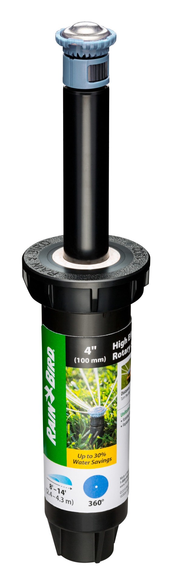 slide 1 of 6, Rain Bird 8-ft - 14-ft Full-circle Spray 4-in Pop-up rotor, 1 ct