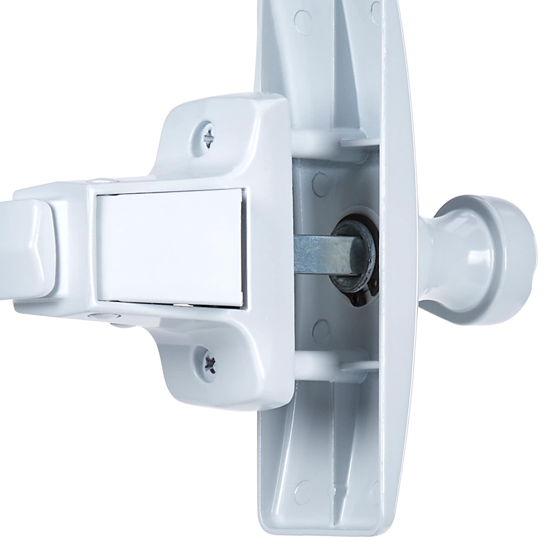 slide 3 of 6, WRIGHT PRODUCTS Gloss White Lockable Screen/Storm door Replacement Handleset, 1 ct