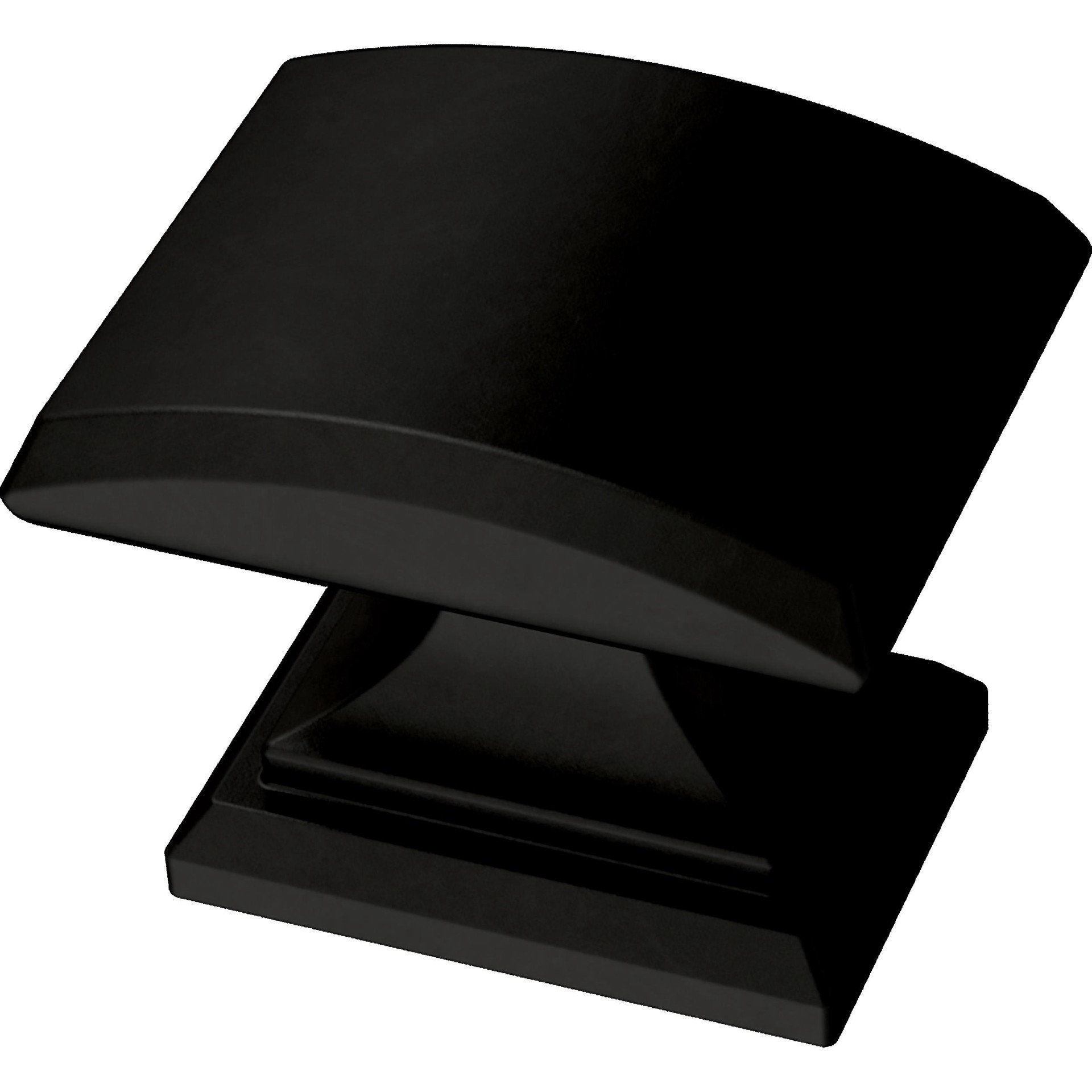slide 1 of 6, allen + roth Eugene 1-1/4-in Matte Black Square Traditional Cabinet Knob, 1 ct