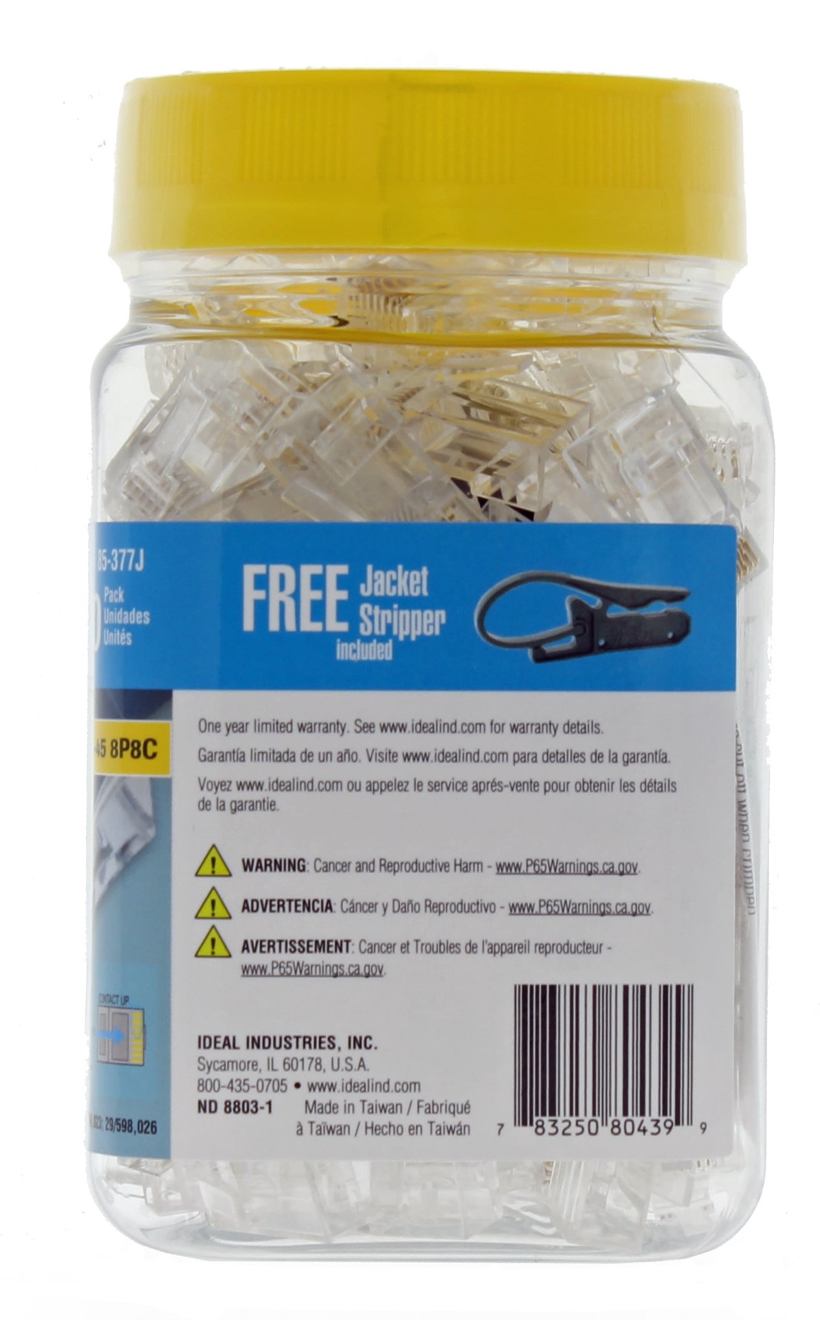 slide 6 of 6, IDEAL 100 -Pack Cat6 RJ45 Modular plug, 1 ct