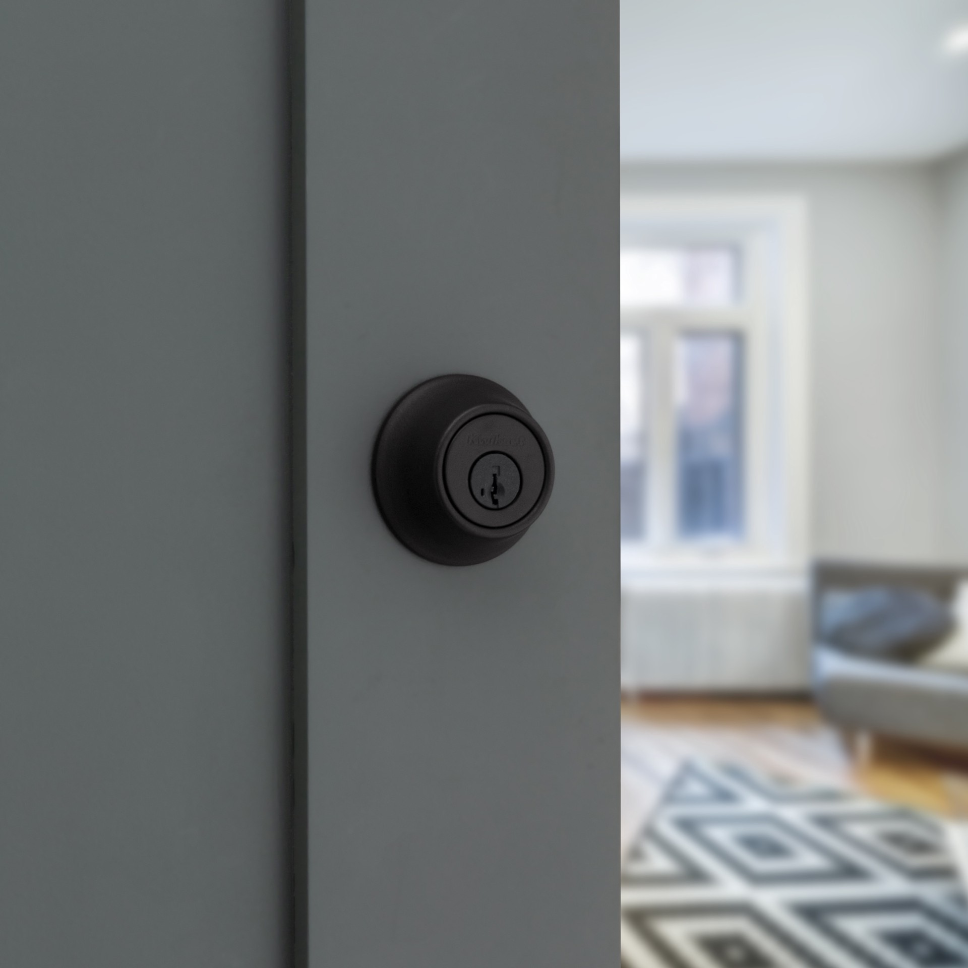 slide 2 of 6, Kwikset Security 660 Series Matte Black Single Cylinder Deadbolt ft. SmartKey Security, 1 ct
