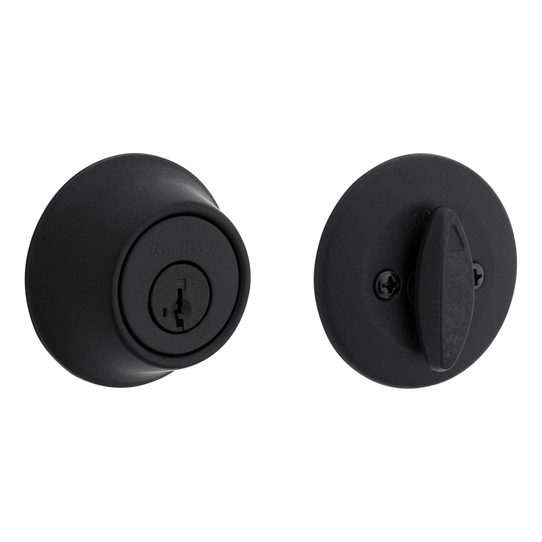 slide 1 of 6, Kwikset Security 660 Series Matte Black Single Cylinder Deadbolt ft. SmartKey Security, 1 ct