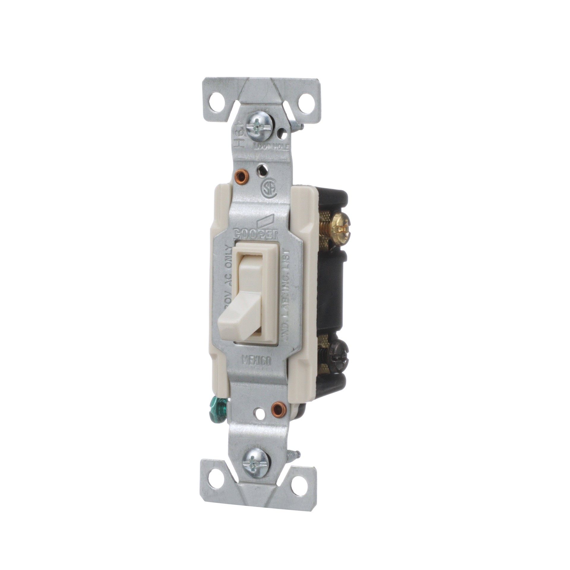 slide 2 of 6, 15-amp 3-way Illuminated Toggle Light Switch , Light almond, 1 ct