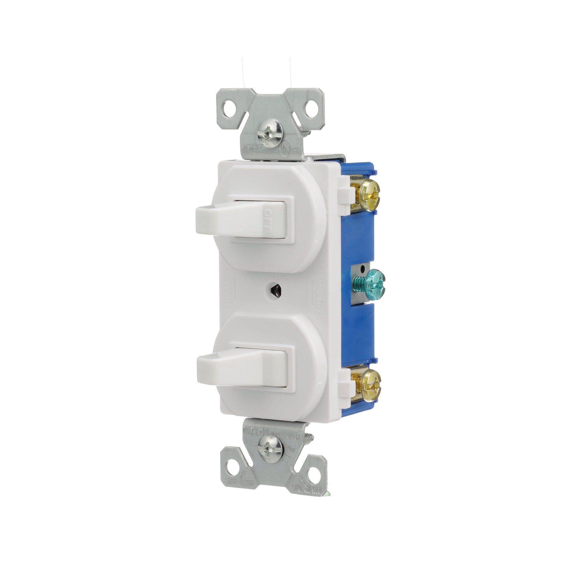 slide 2 of 6, Eaton 15-amp Single-pole/3-way Combination Light Switch , White, 1 ct