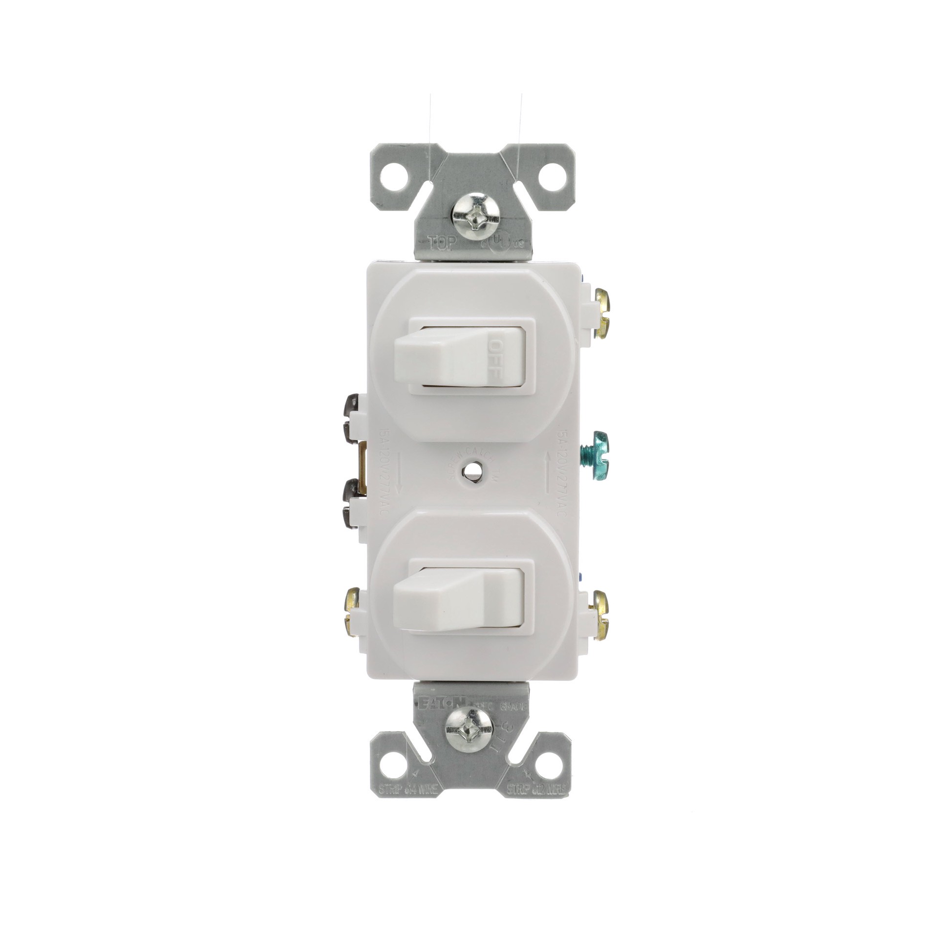 slide 1 of 6, Eaton 15-amp Single-pole/3-way Combination Light Switch , White, 1 ct