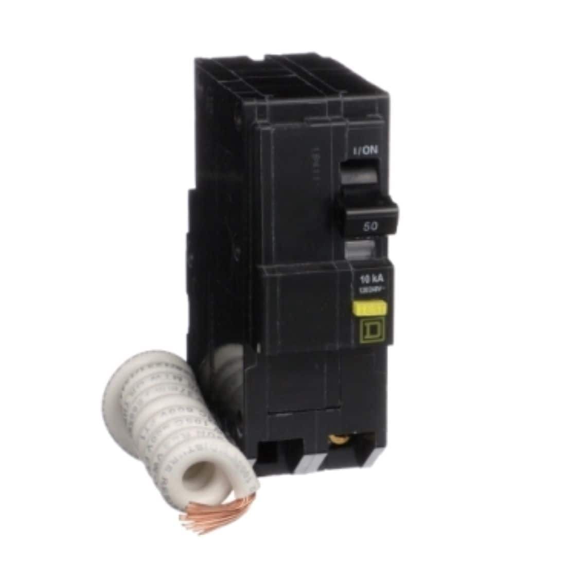 slide 6 of 6, Square D QO 50-amp 2 -Pole GFCI Circuit Breaker, 1 ct