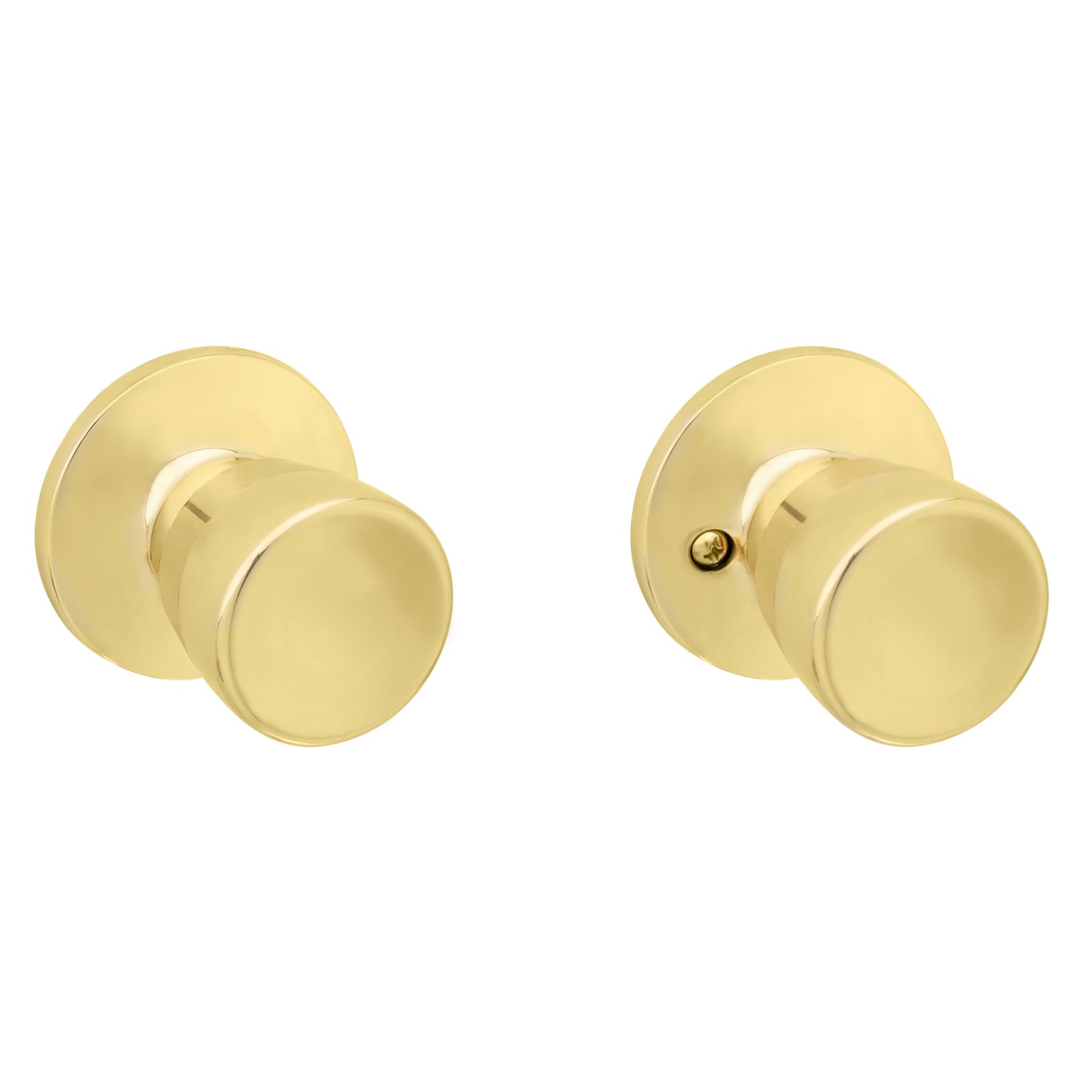 slide 3 of 6, RELIABILT Gallo Polished Brass Interior or Hall/Closet Passage Door Knob, 1 ct