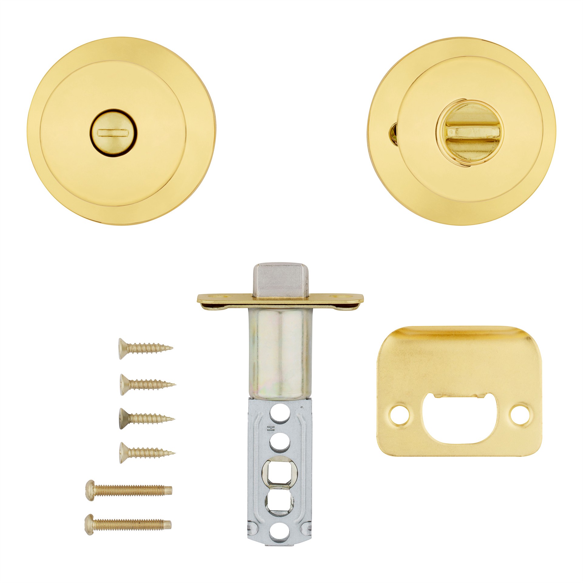 slide 6 of 6, RELIABILT Gallo Polished Brass Interior or Hall/Closet Passage Door Knob, 1 ct