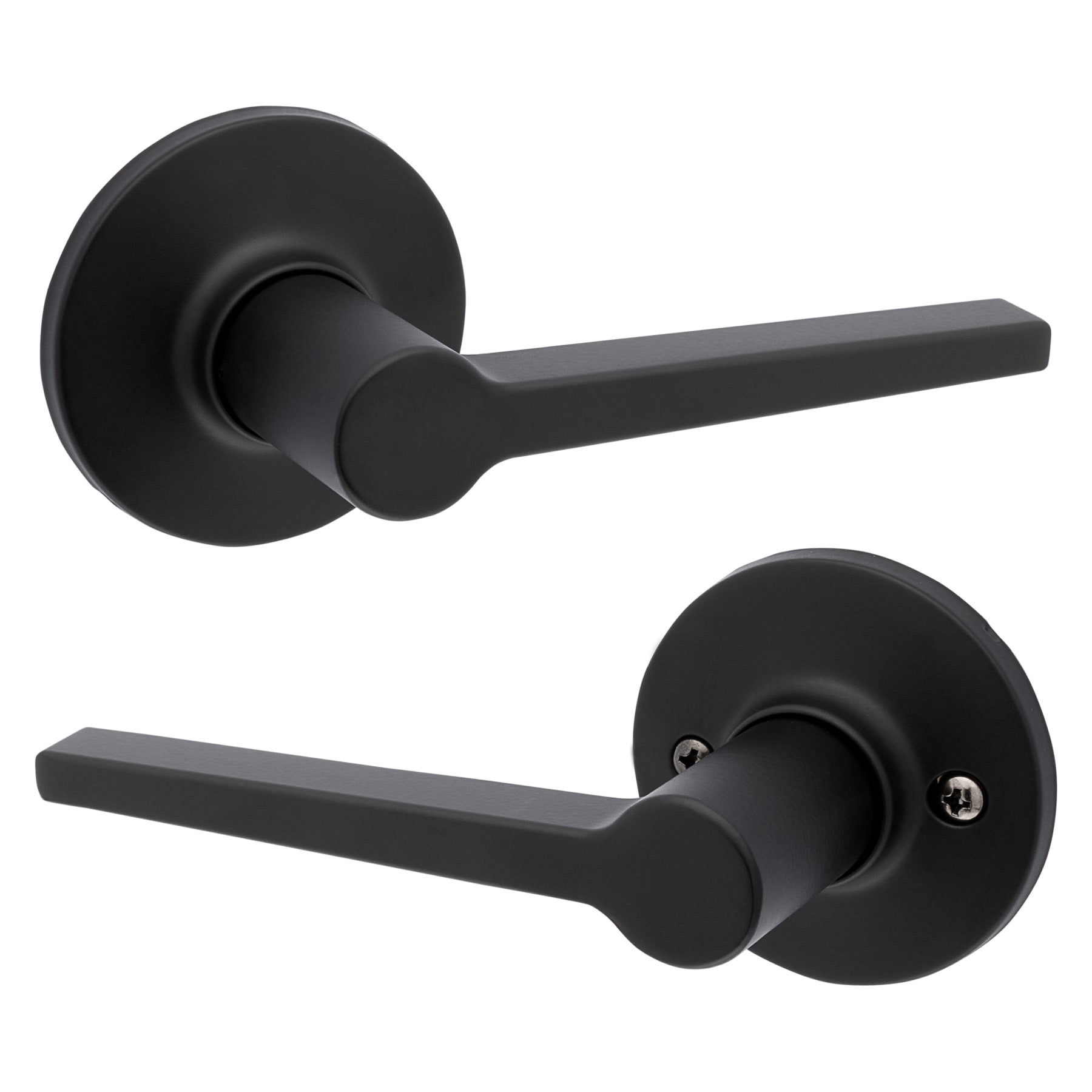 slide 3 of 6, RELIABILT Dallas Matte Black Interior or Hall/Closet Passage Door Handle, 1 ct