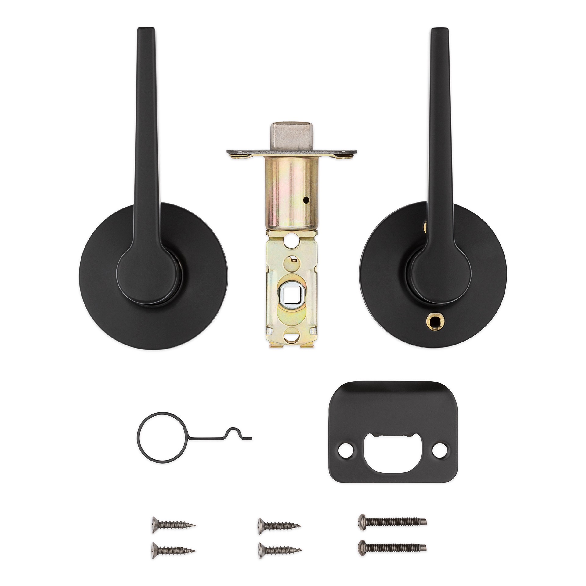 slide 6 of 6, RELIABILT Dallas Matte Black Interior or Hall/Closet Passage Door Handle, 1 ct