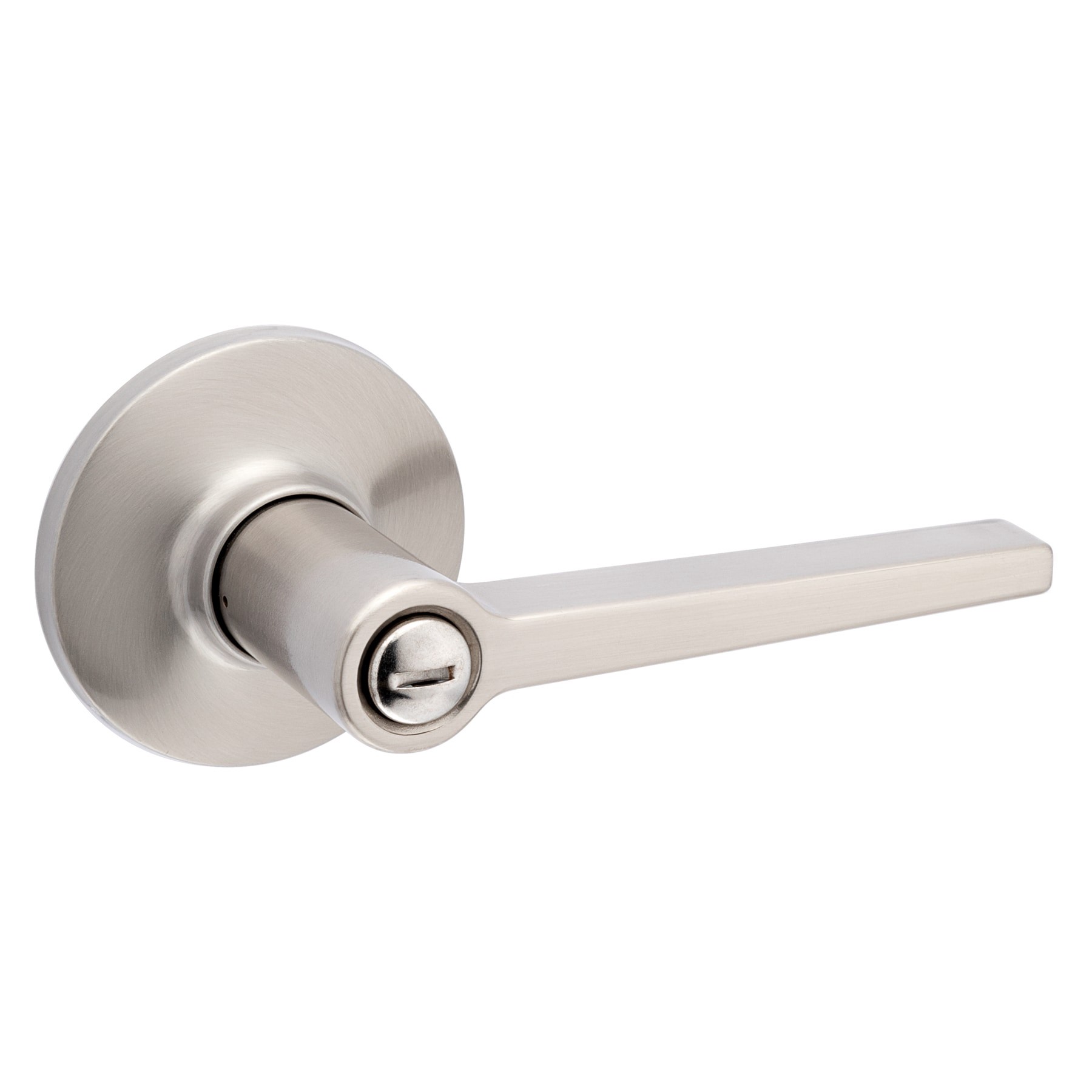 slide 1 of 6, RELIABILT Dallas Satin Nickel Interior or Bed/Bath Privacy Door Handle, 1 ct