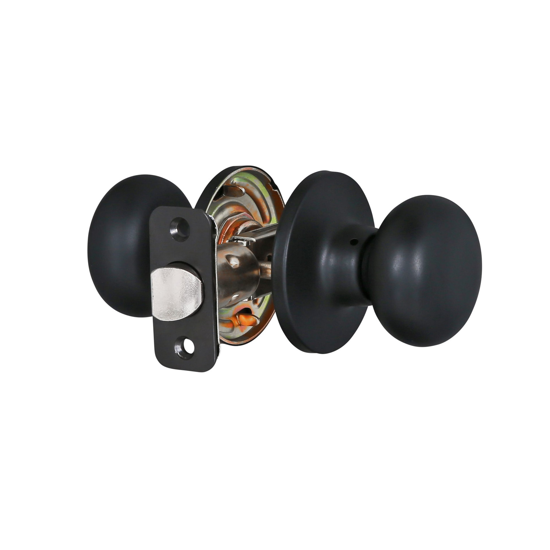 slide 2 of 6, RELIABILT Baron Matte Black Interior or Hall/Closet Passage Door Knob, 1 ct