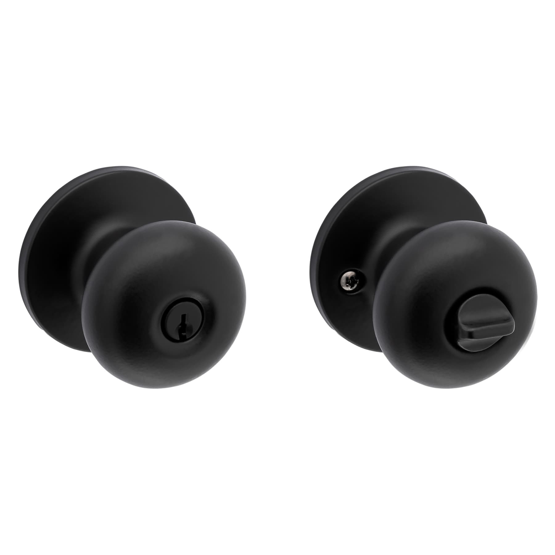 slide 3 of 6, RELIABILT Baron Matte Black Exterior Keyed Entry Door Knob, 1 ct