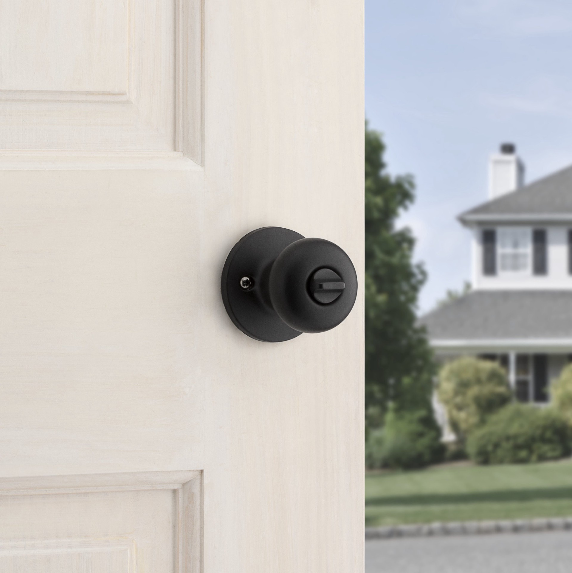 slide 5 of 6, RELIABILT Baron Matte Black Exterior Keyed Entry Door Knob, 1 ct