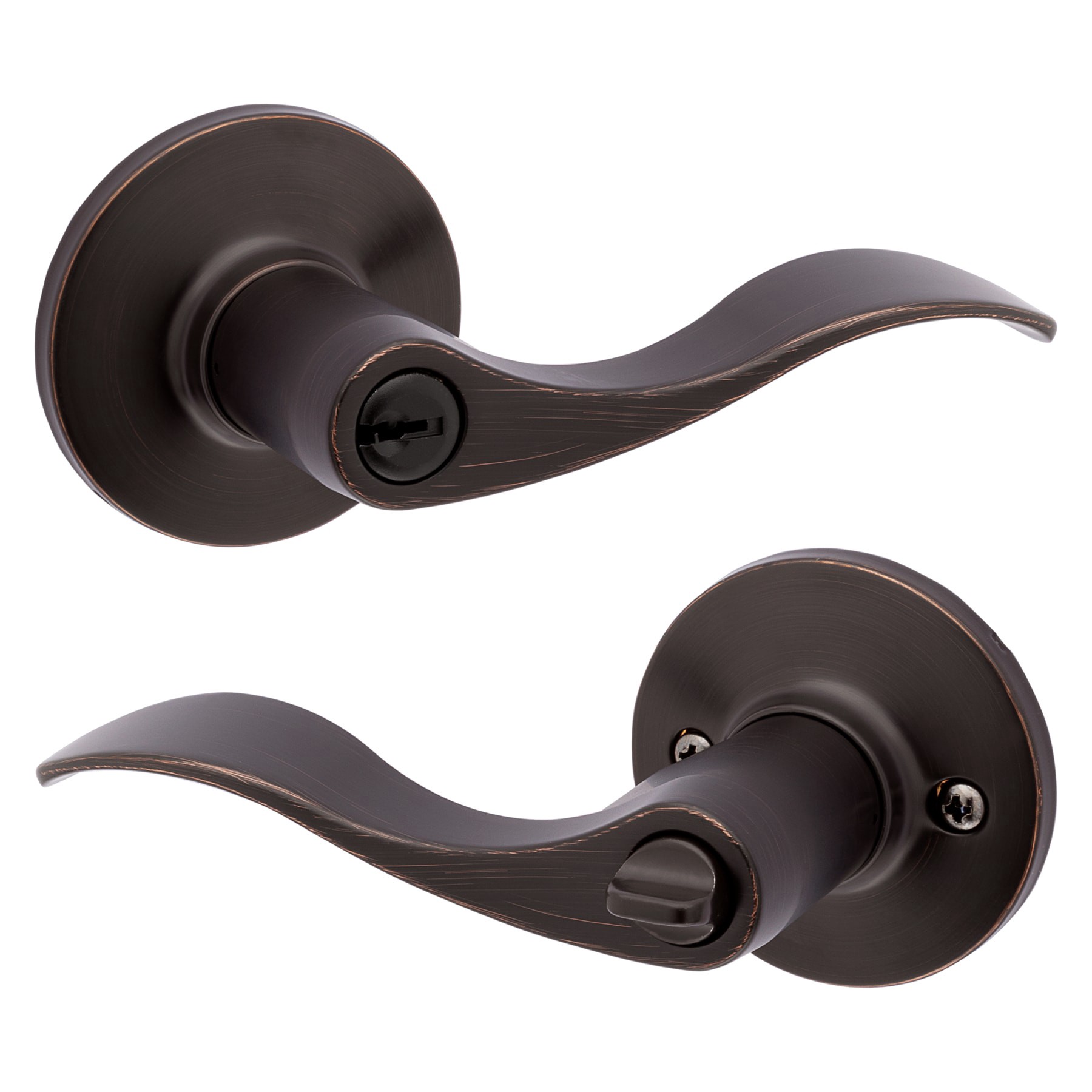 slide 3 of 6, RELIABILT Olivia Antique Bronze Exterior Keyed Entry Door Handle, 1 ct