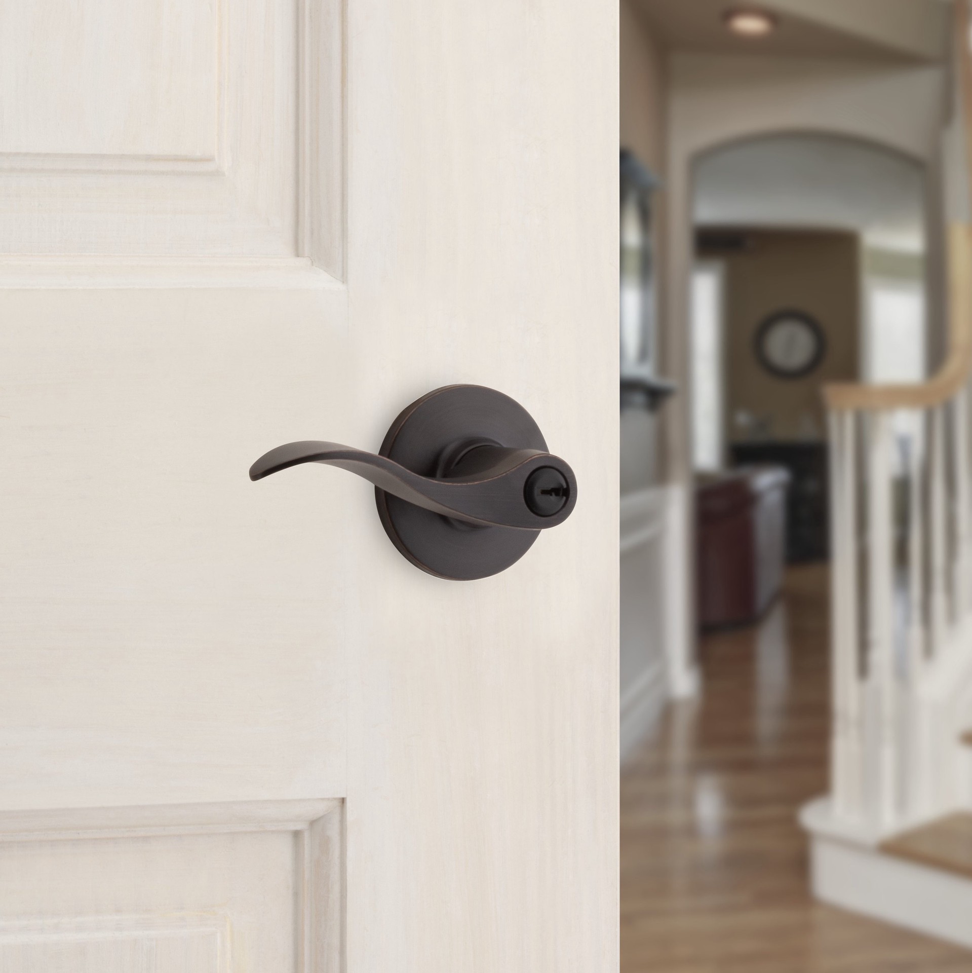 slide 4 of 6, RELIABILT Olivia Antique Bronze Exterior Keyed Entry Door Handle, 1 ct