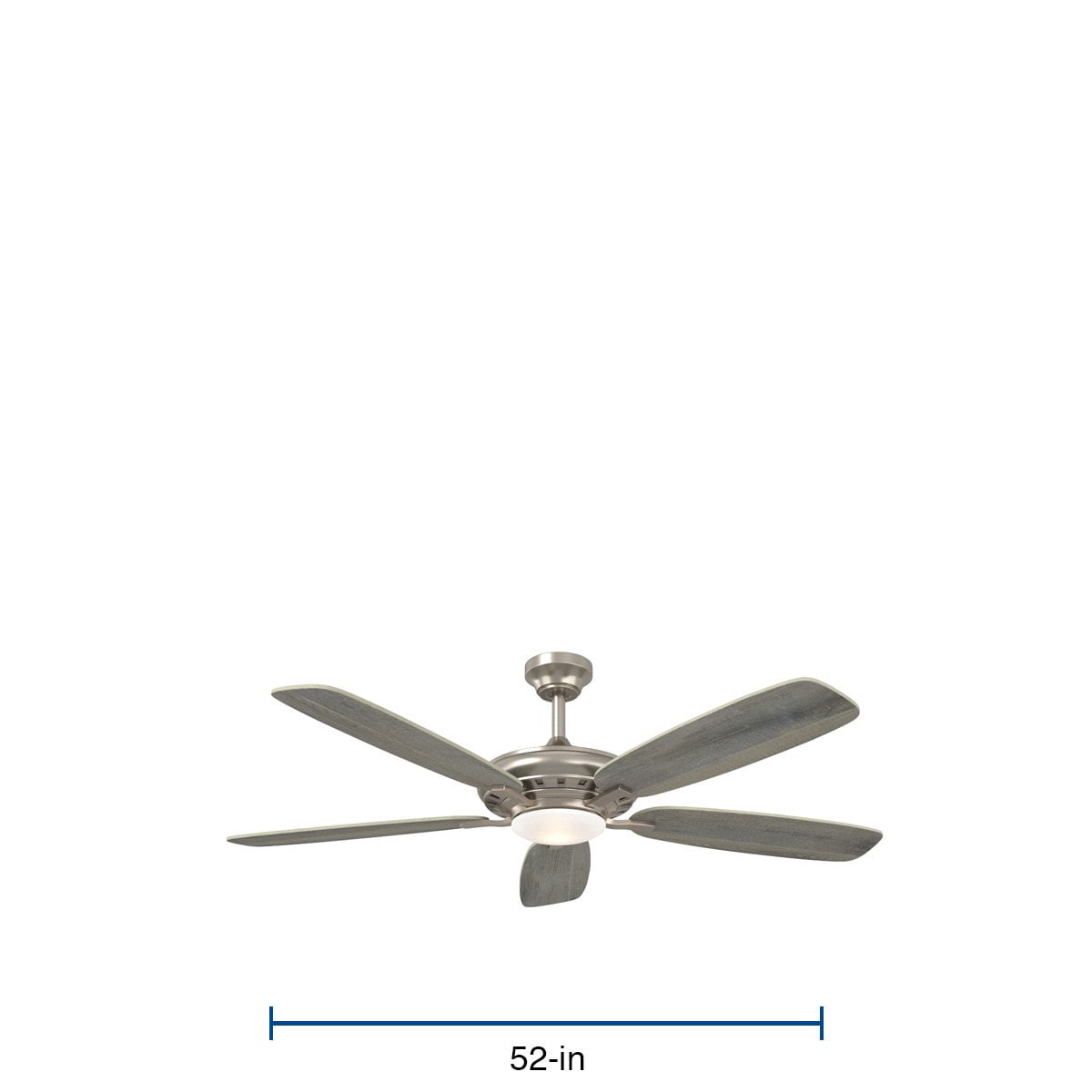 slide 5 of 6, Minka Ceiling Fan Co. Baskinville 52-in Pewter with Coastal Driftwood Blades Integrated LED Ceiling Fan With Light and Remote Included 5 -Blade, 1 ct