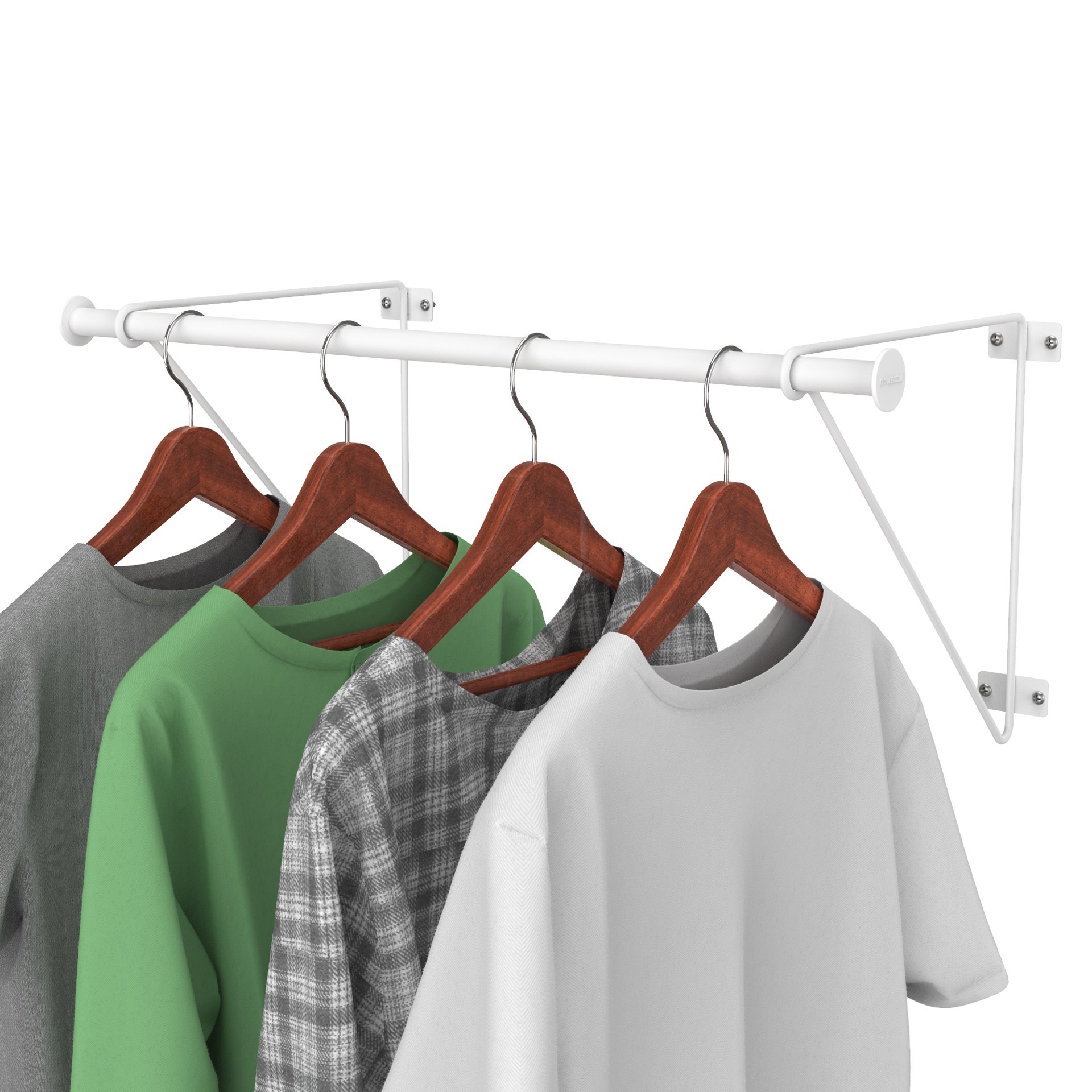 slide 2 of 3, ClosetMaid 2-in x 12-in x 11.25-in White Steel Fixed Mount Rod Support, 1 ct