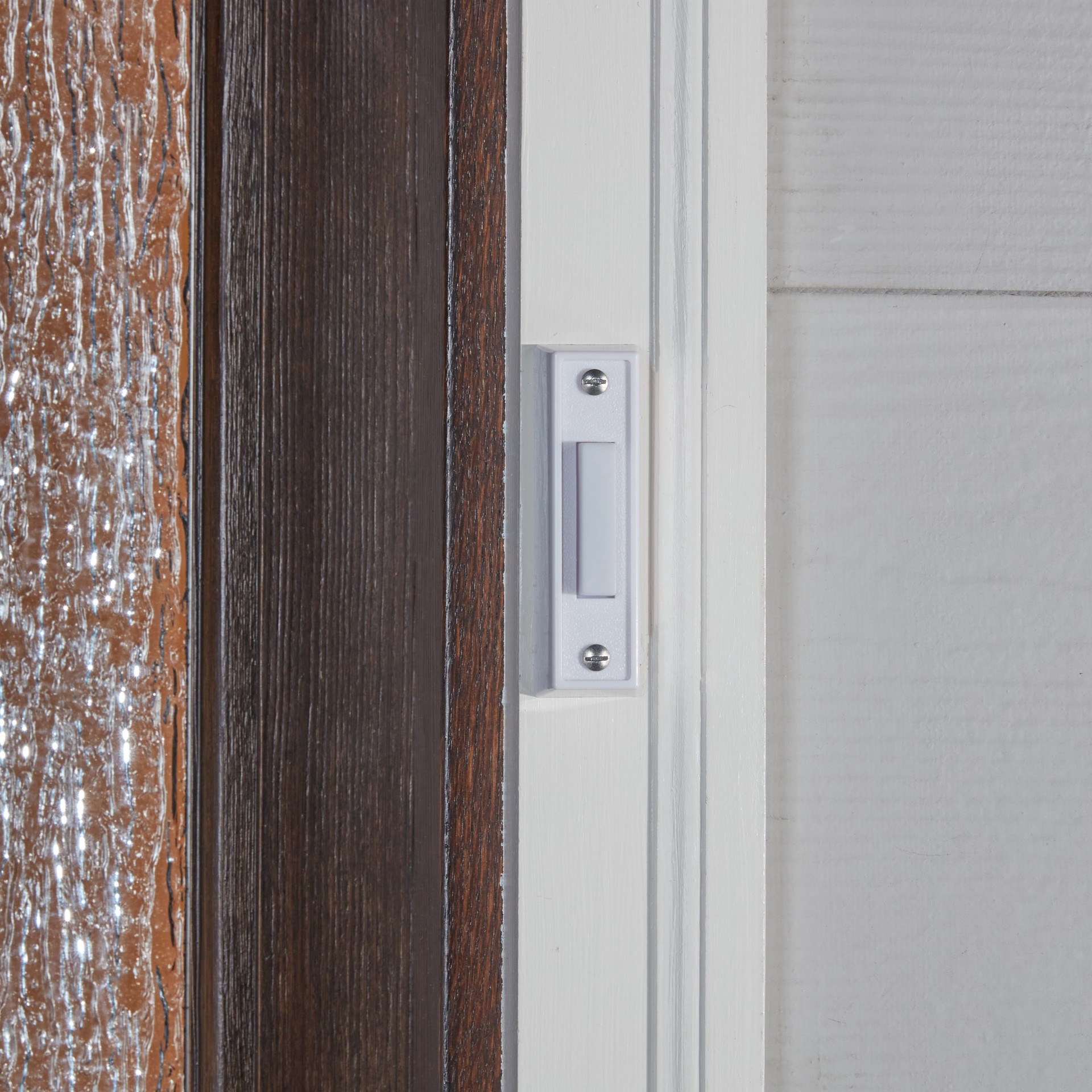 slide 2 of 3, Utilitech Wired Lighted White Doorbell Button, 1 ct