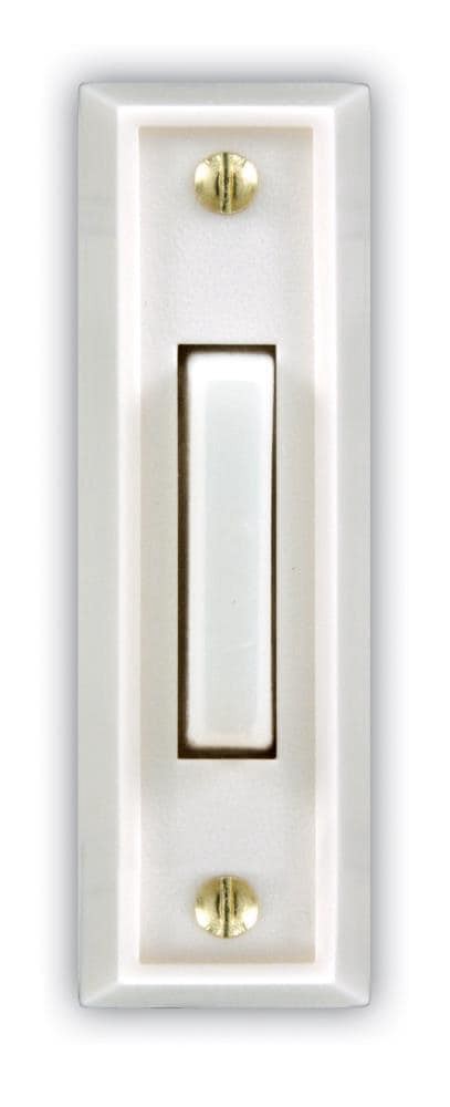 slide 1 of 3, Utilitech Wired Lighted White Doorbell Button, 1 ct