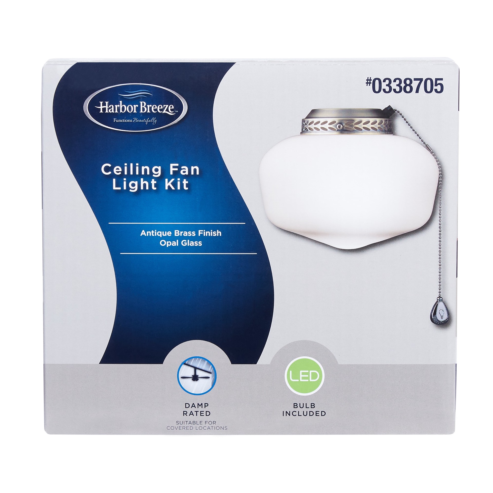 slide 2 of 6, Harbor Breeze 4-in 1 -Light Multiple colors/finishes LED Ceiling Fan Light Kit, 1 ct