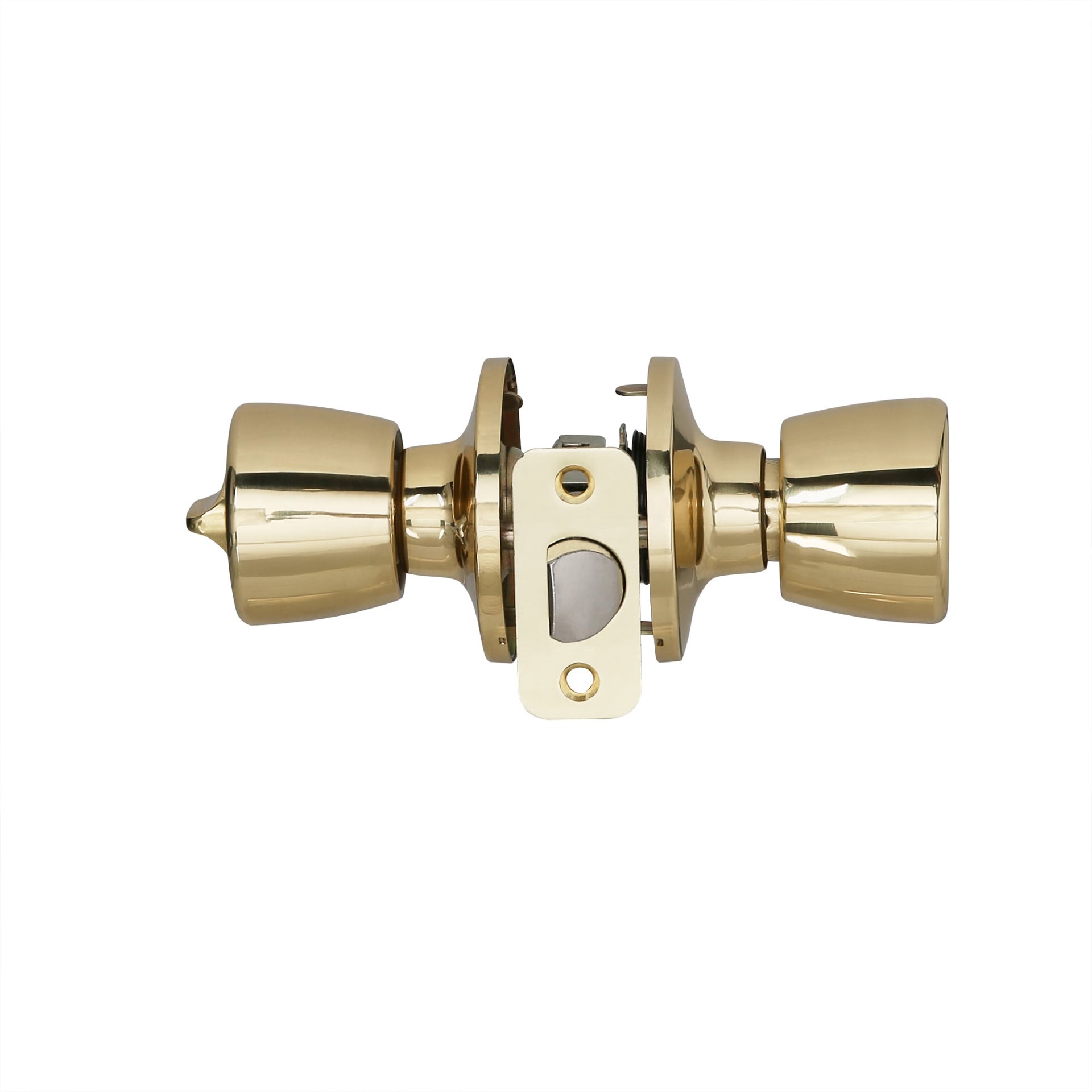 slide 2 of 6, RELIABILT Gallo Polished Brass Interior or Bed/Bath Privacy Door Knob, 1 ct