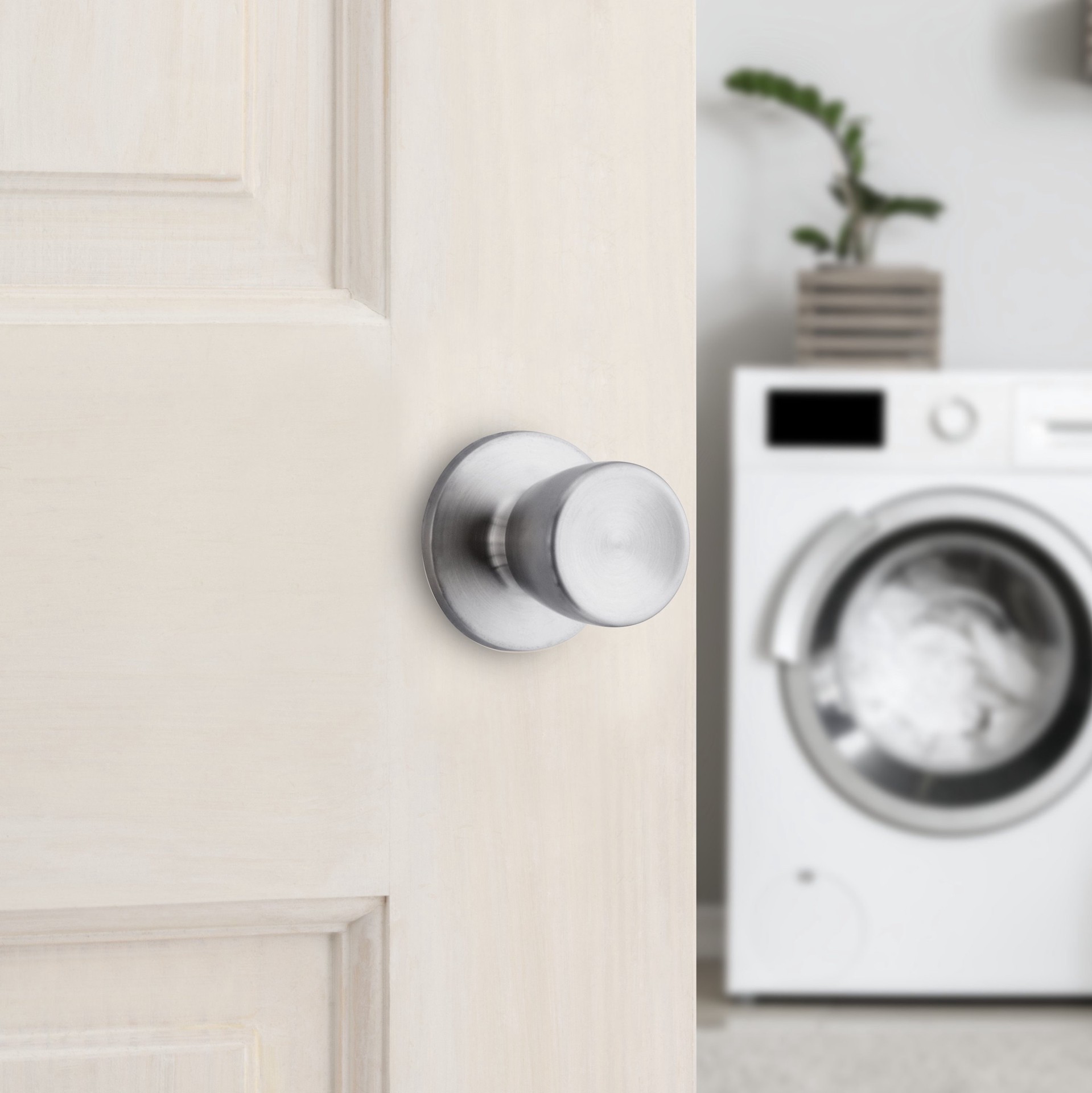 slide 4 of 6, RELIABILT Gallo Stainless Steel Interior or Hall/Closet Passage Door Knob, 1 ct