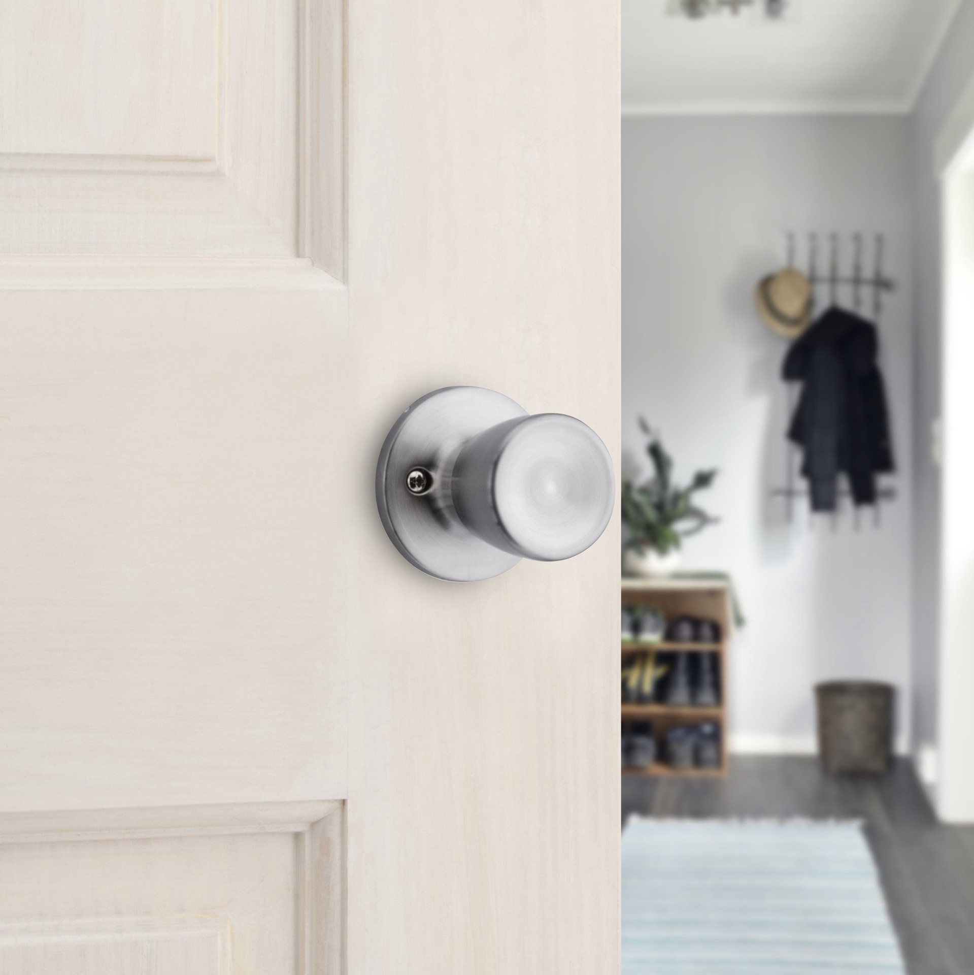 slide 5 of 6, RELIABILT Gallo Stainless Steel Interior or Hall/Closet Passage Door Knob, 1 ct