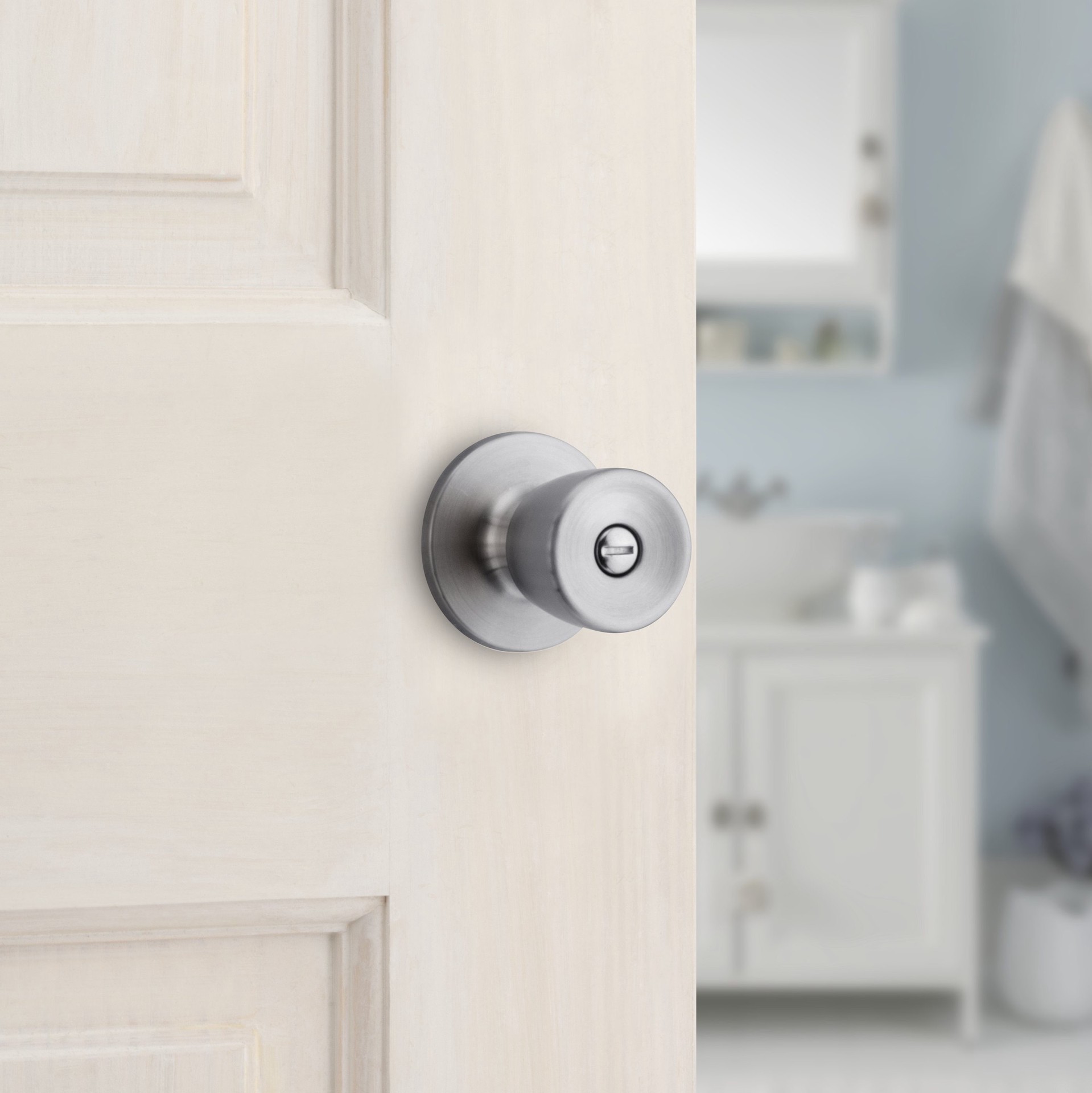 slide 4 of 6, RELIABILT Gallo Stainless Steel Interior or Bed/Bath Privacy Door Knob, 1 ct