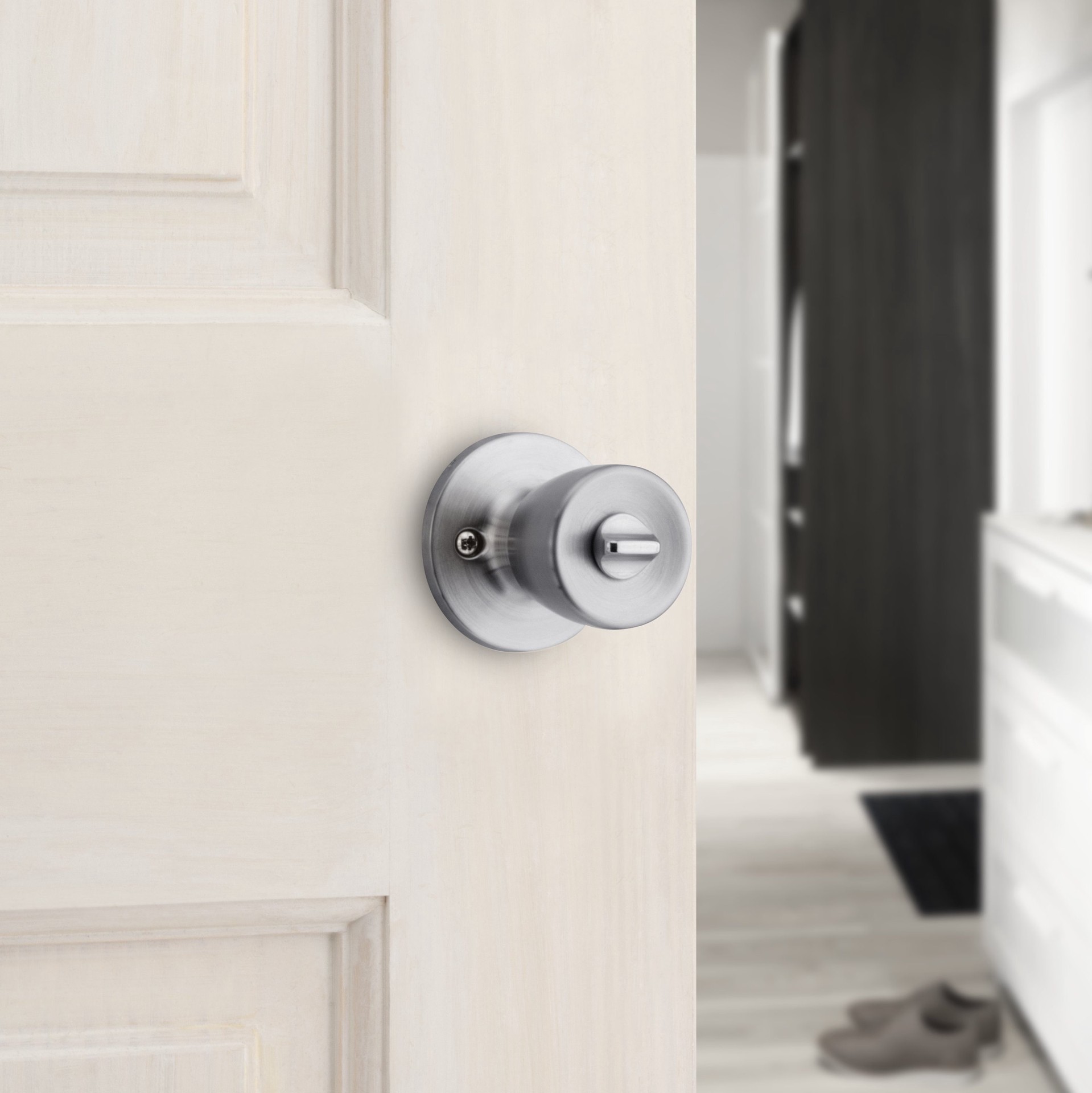 slide 5 of 6, RELIABILT Gallo Stainless Steel Interior or Bed/Bath Privacy Door Knob, 1 ct