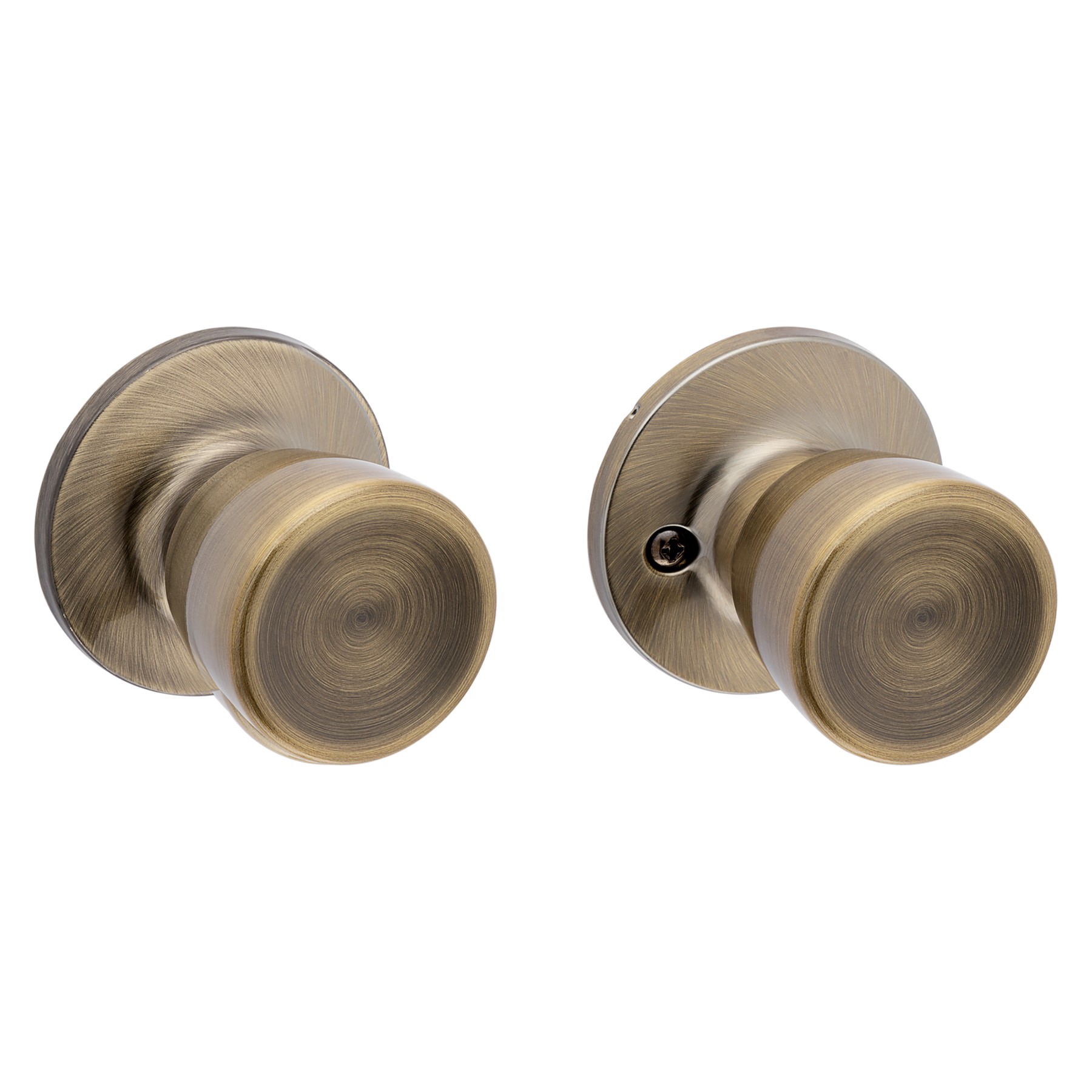 slide 3 of 6, RELIABILT Gallo Antique Brass Interior or Hall/Closet Passage Door Knob, 1 ct