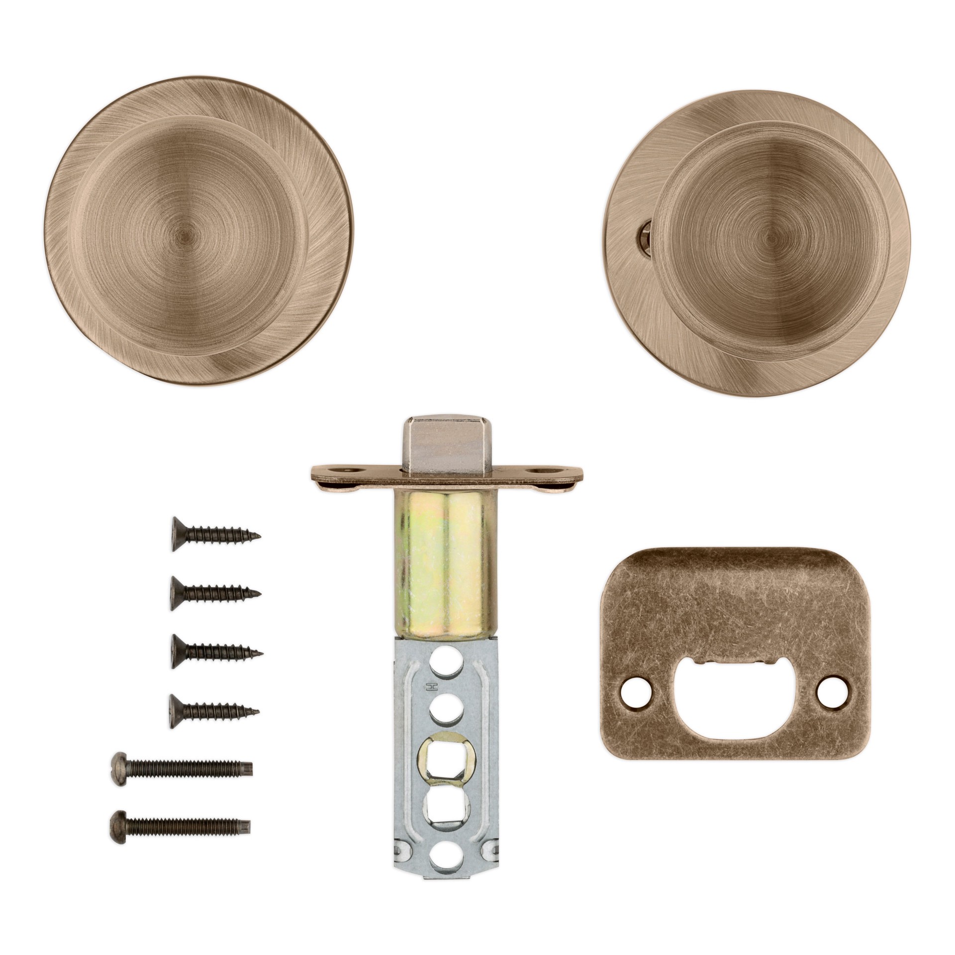 slide 6 of 6, RELIABILT Gallo Antique Brass Interior or Hall/Closet Passage Door Knob, 1 ct