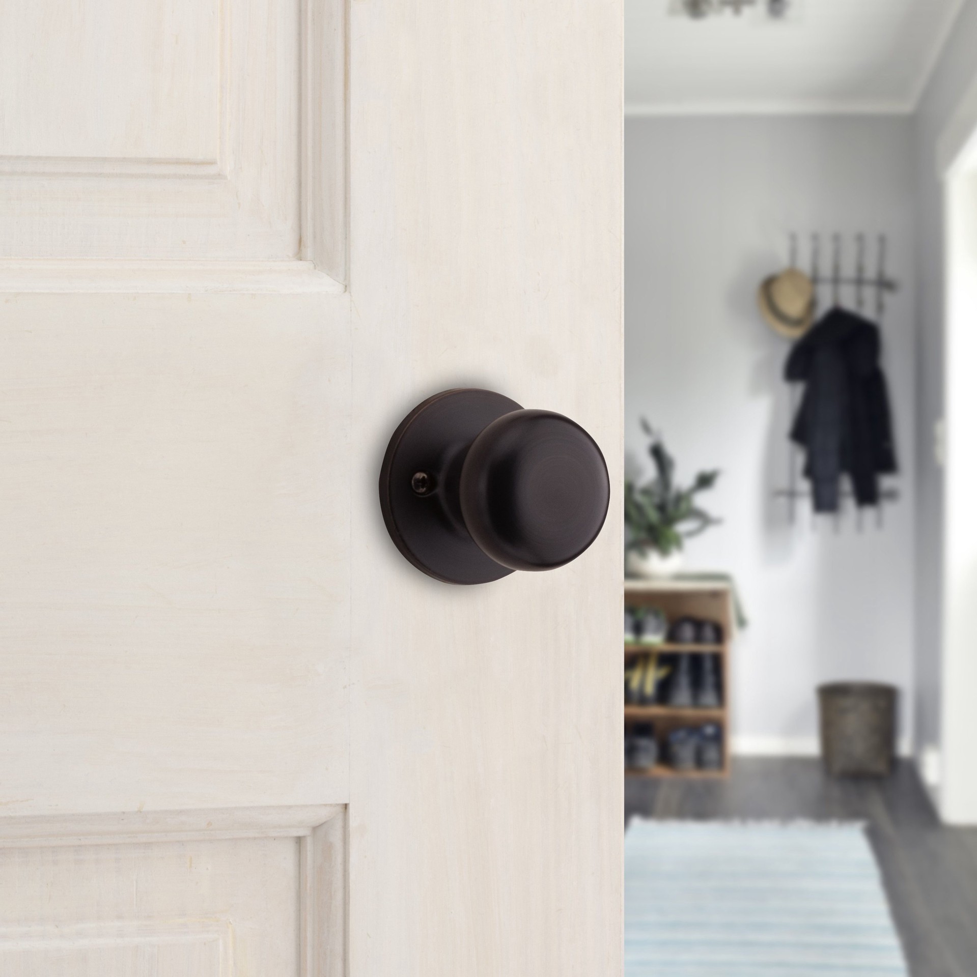 slide 5 of 6, RELIABILT Baron Antique Bronze Interior or Hall/Closet Passage Door Knob, 1 ct