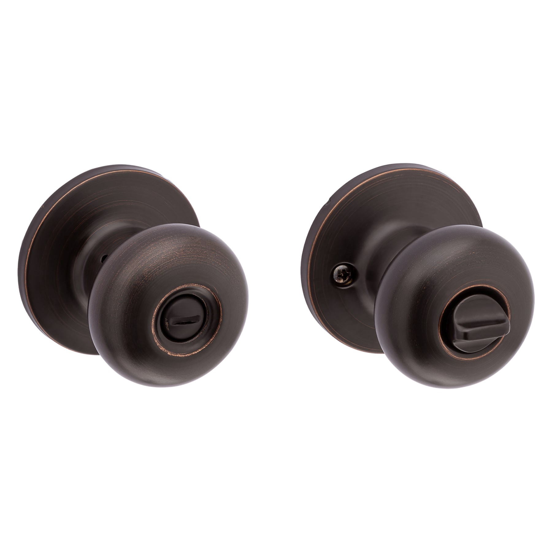 slide 3 of 6, RELIABILT Baron Antique Bronze Interior or Bed/Bath Privacy Door Knob, 1 ct