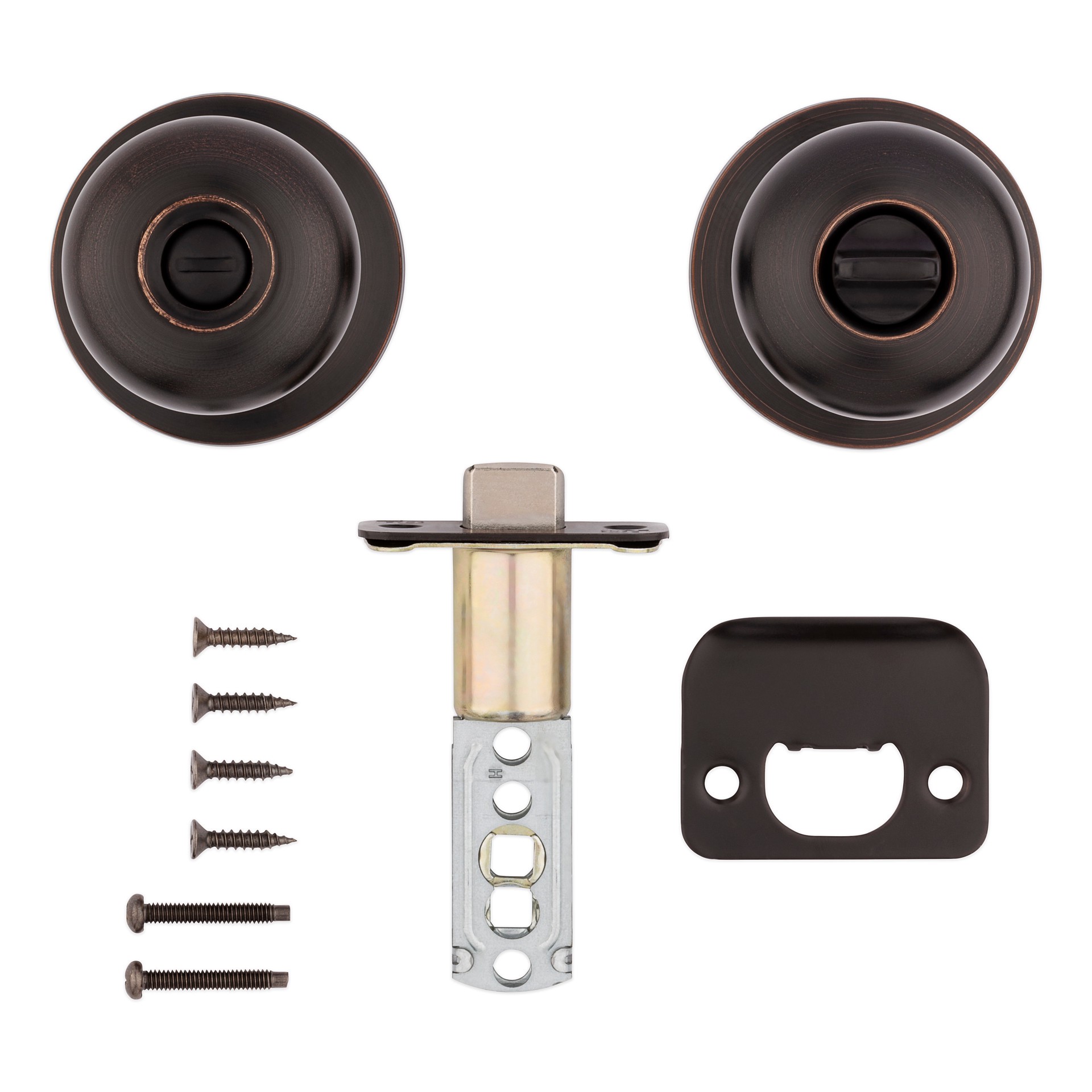 slide 6 of 6, RELIABILT Baron Antique Bronze Interior or Bed/Bath Privacy Door Knob, 1 ct