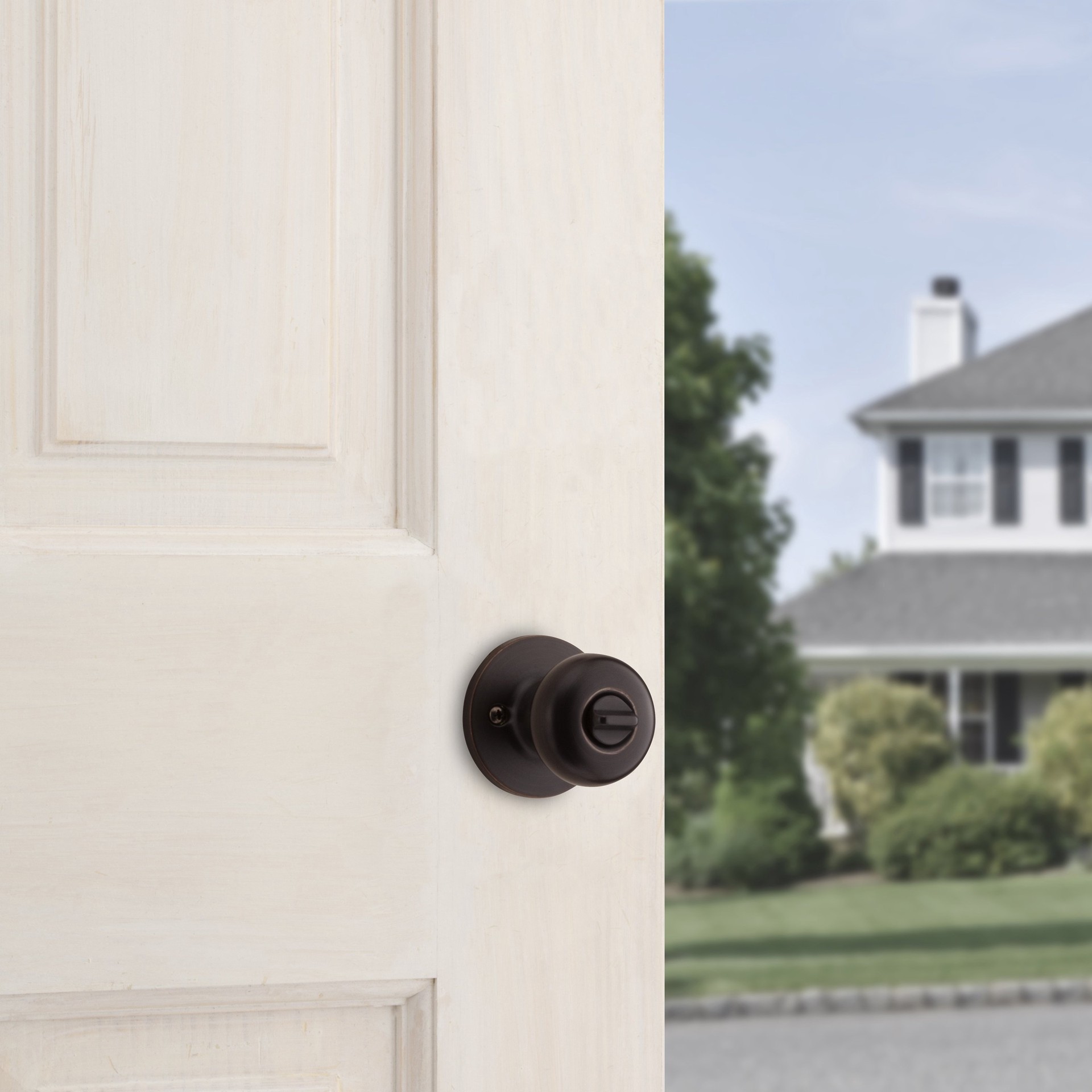 slide 5 of 6, RELIABILT Baron Antique Bronze Exterior Keyed Entry Door Knob, 1 ct