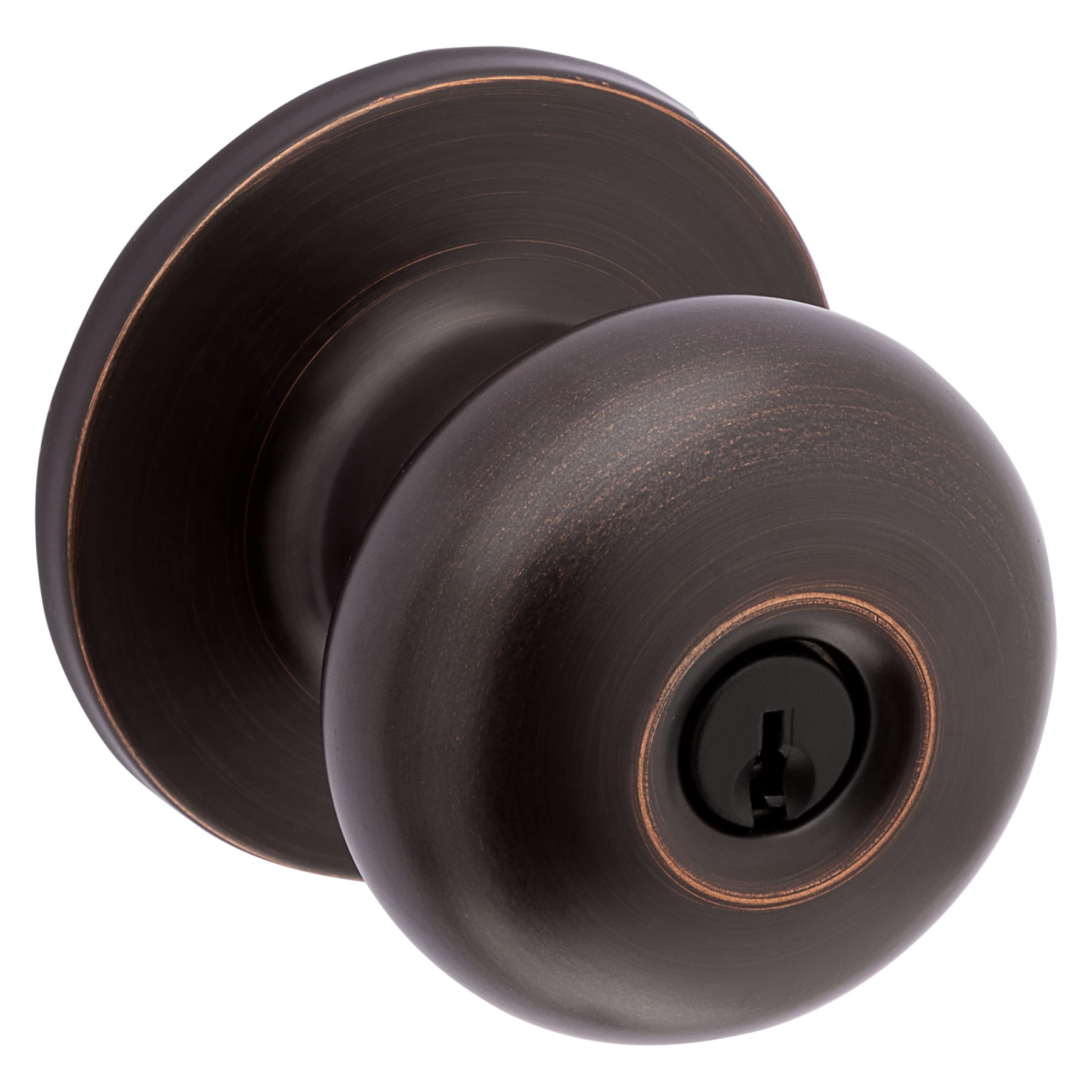 slide 1 of 6, RELIABILT Baron Antique Bronze Exterior Keyed Entry Door Knob, 1 ct