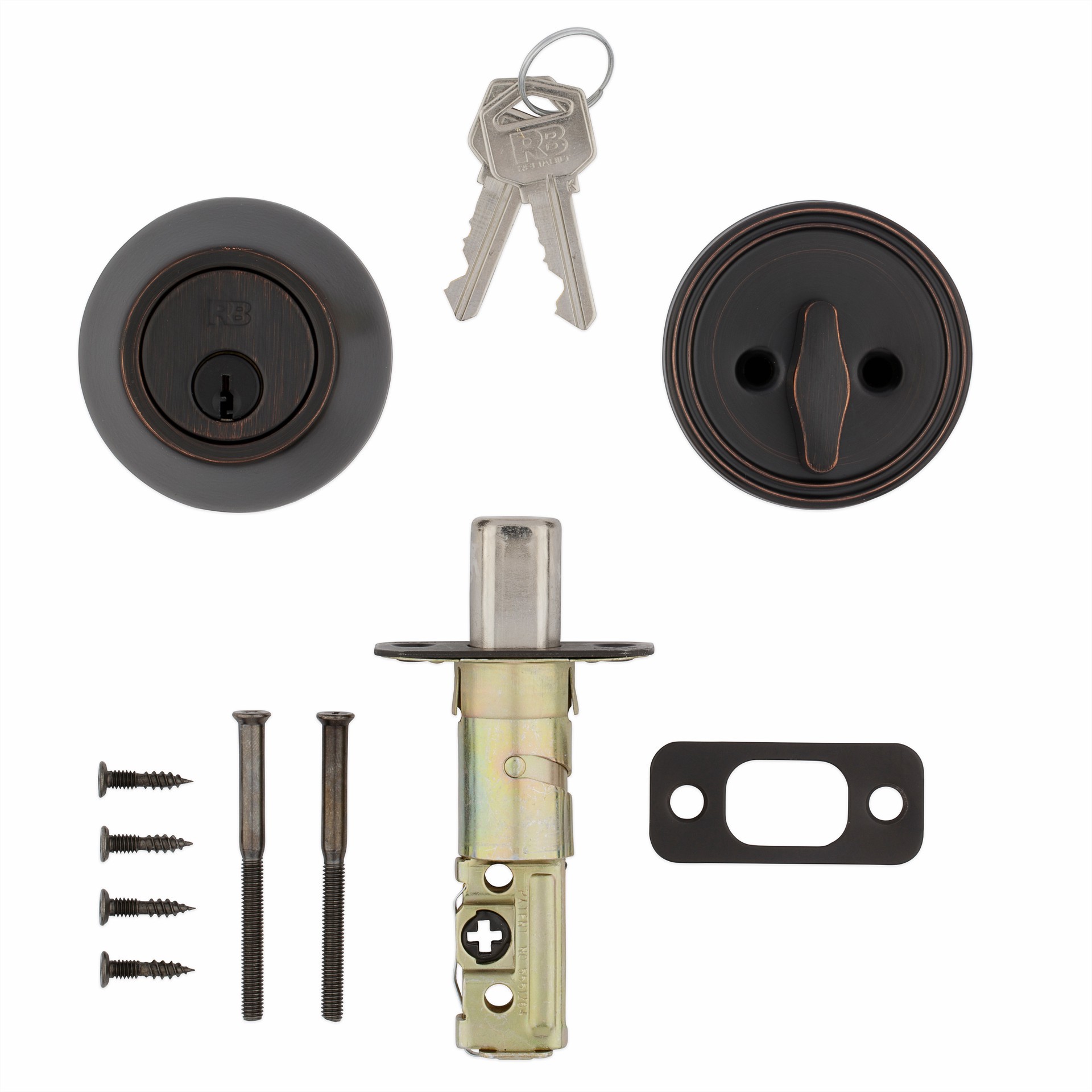 slide 5 of 6, RELIABILT Traditional Antique Bronze Single Cylinder Deadbolt, 1 ct