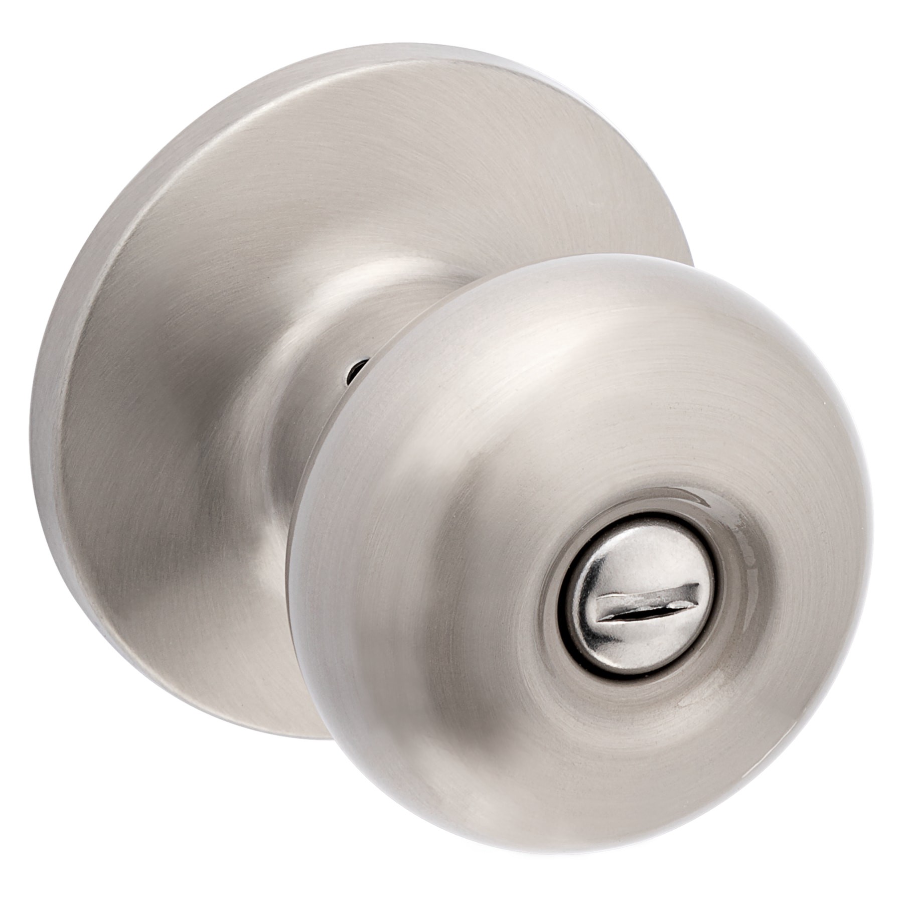 slide 1 of 6, RELIABILT Baron Satin Nickel Interior or Bed/Bath Privacy Door Knob, 1 ct