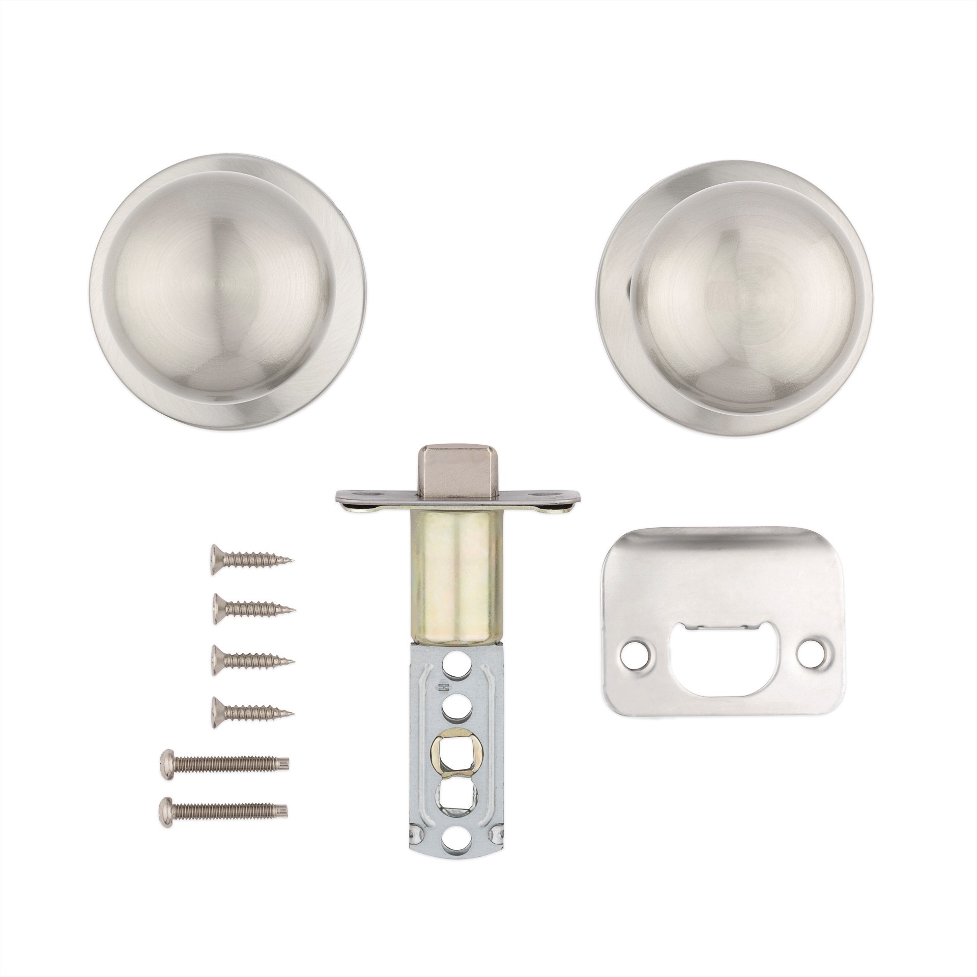 slide 6 of 6, RELIABILT Baron Satin Nickel Interior or Hall/Closet Passage Door Knob, 1 ct