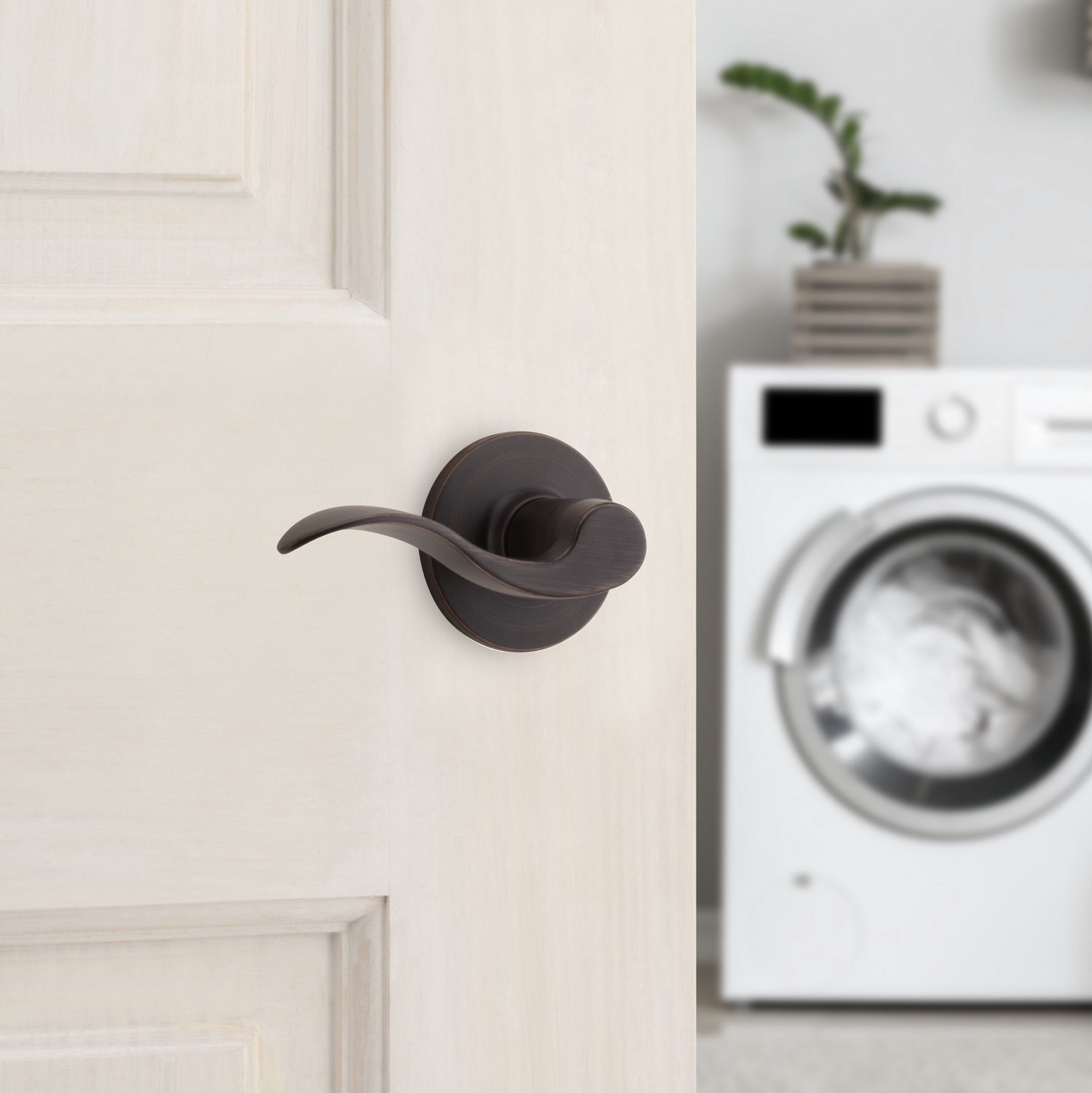 slide 4 of 6, RELIABILT Olivia Antique Bronze Interior or Hall/Closet Passage Door Handle, 1 ct