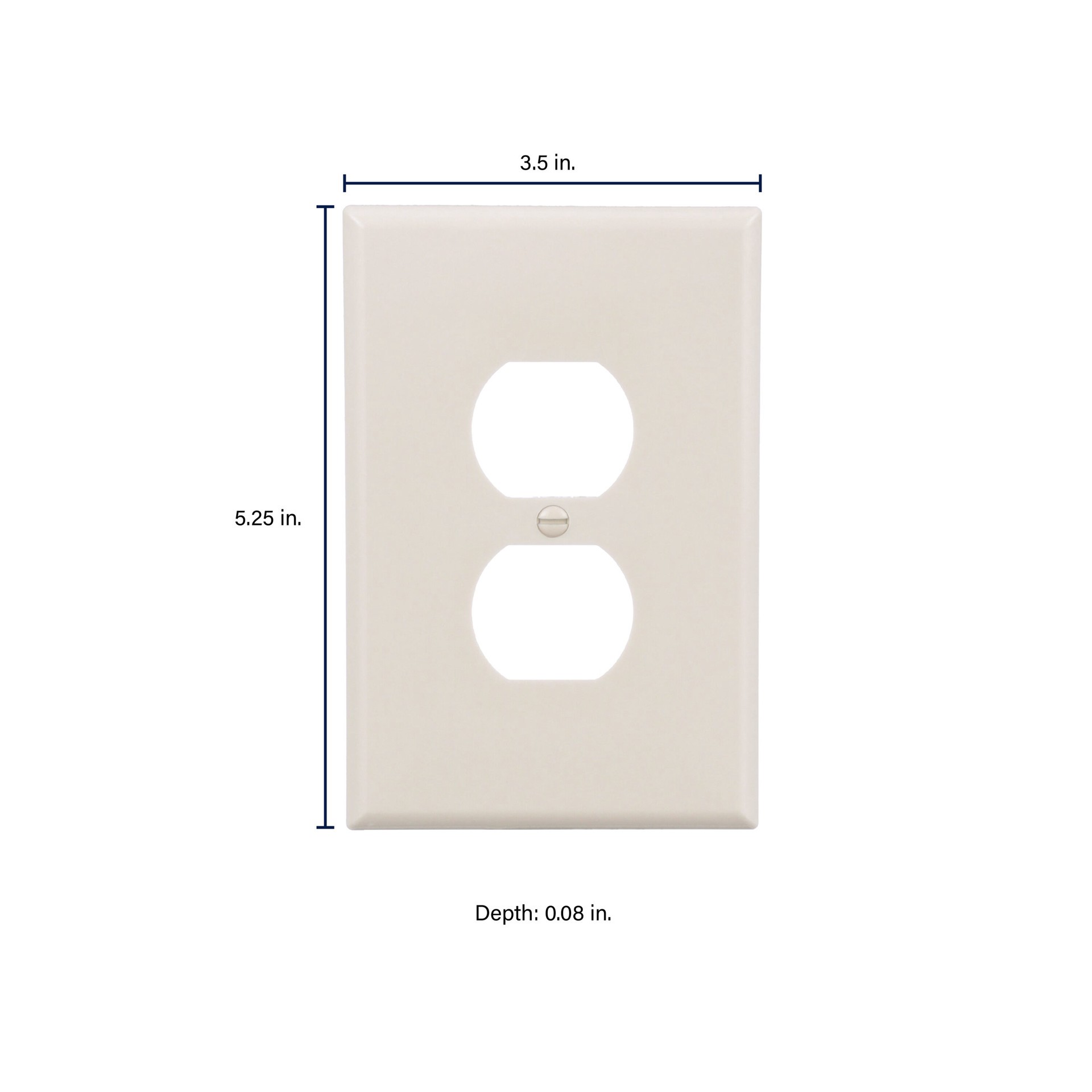 slide 2 of 6, Eaton 1 -Gang Jumbo Size Light almond Thermoplastic Indoor Duplex Wall Plate, 1 ct