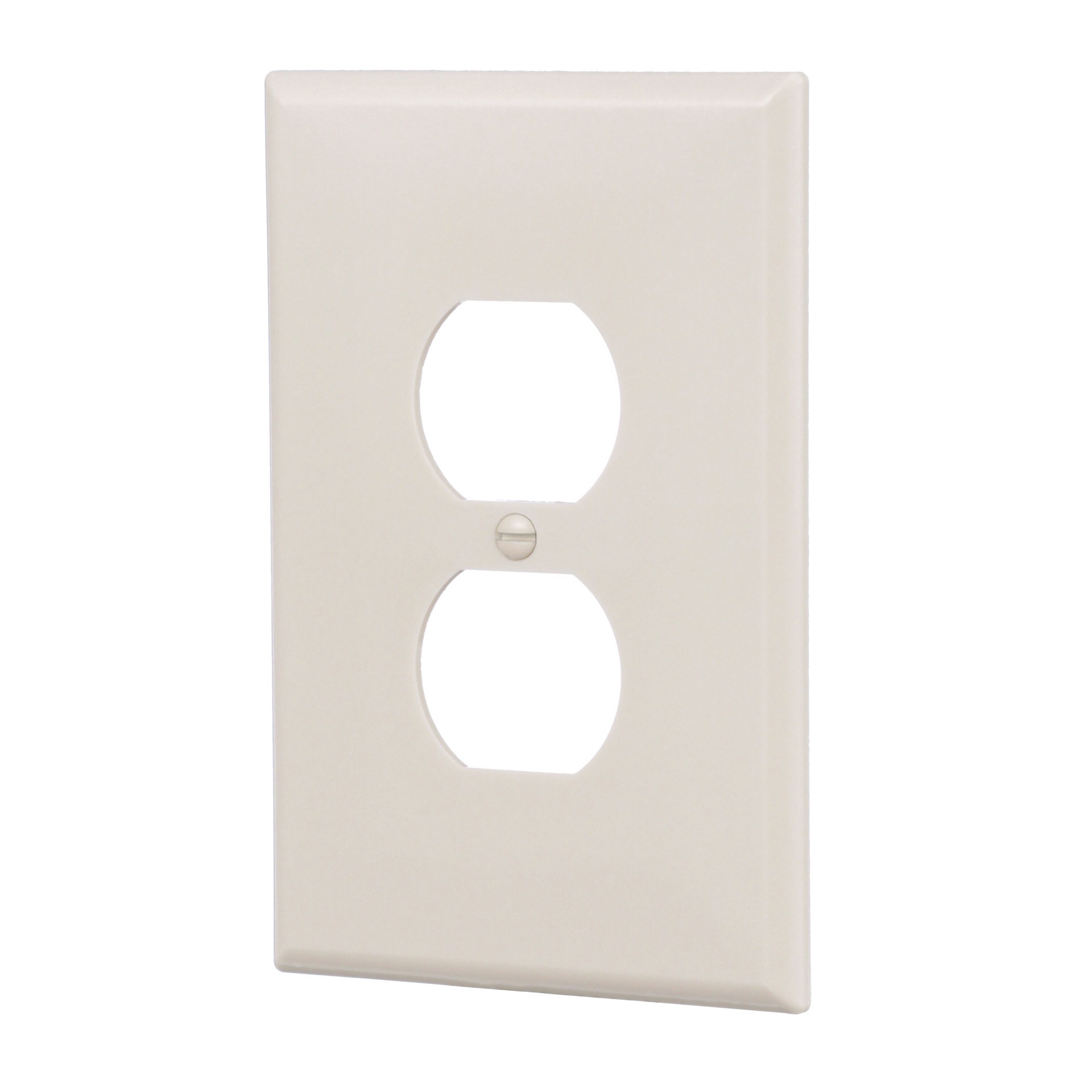 slide 3 of 6, Eaton 1 -Gang Jumbo Size Light almond Thermoplastic Indoor Duplex Wall Plate, 1 ct
