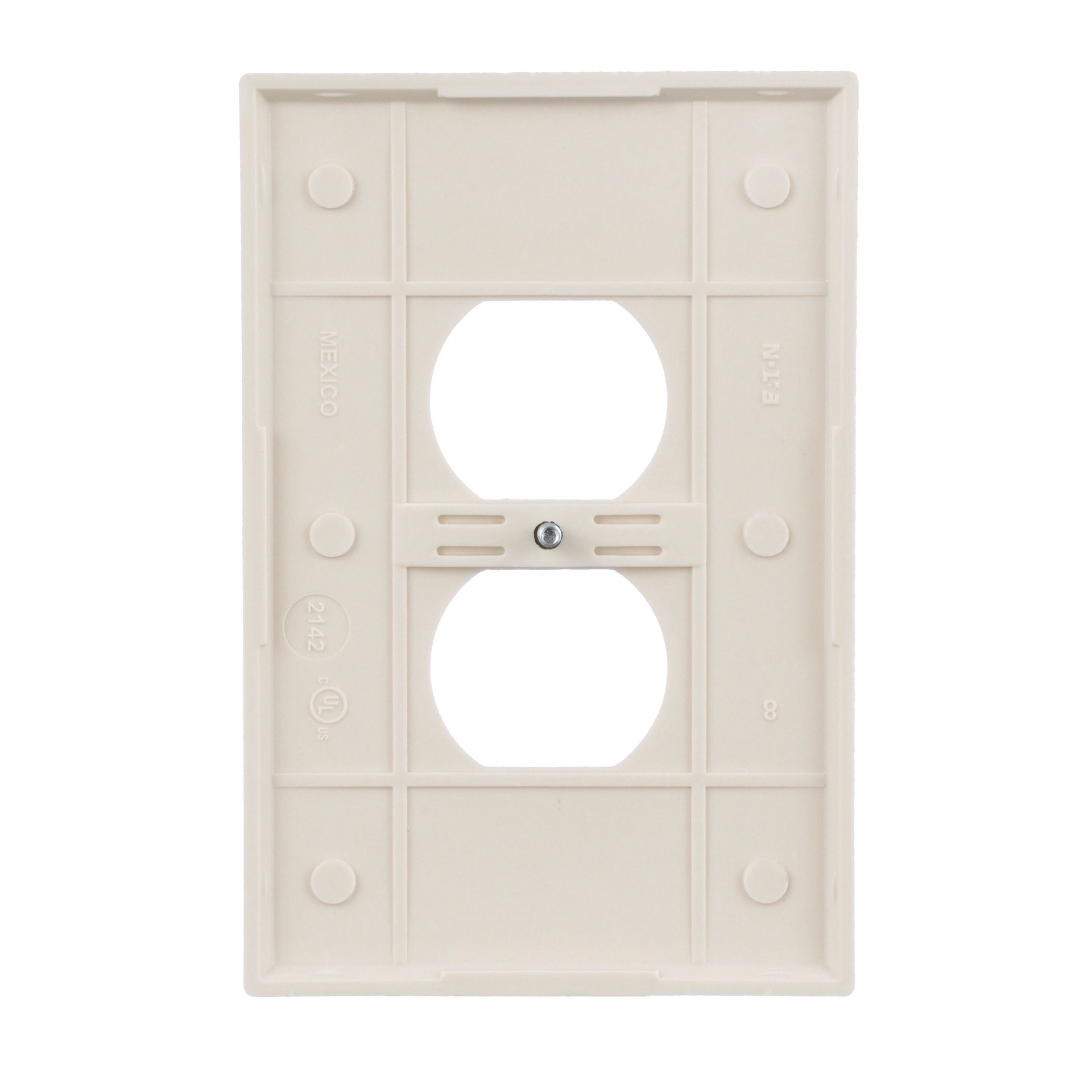 slide 5 of 6, Eaton 1 -Gang Jumbo Size Light almond Thermoplastic Indoor Duplex Wall Plate, 1 ct