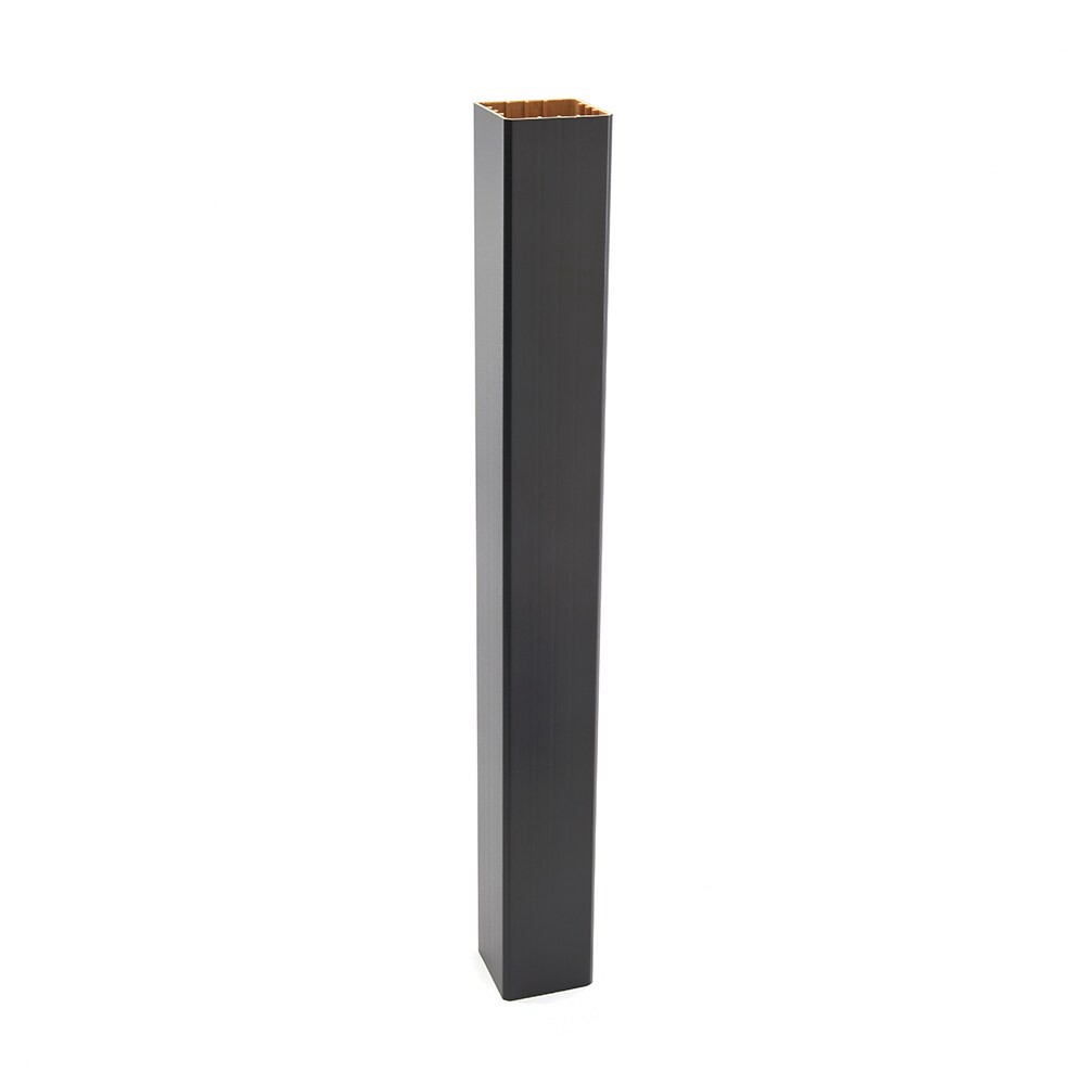 slide 6 of 6, Trex 4-in x 4-in x 4-1/2-ft Charcoal Black Composite Deck Post sleeve, 1 ct