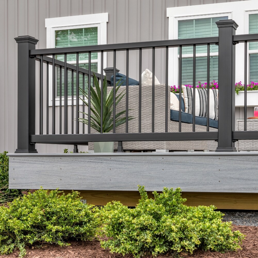 slide 5 of 6, Trex 4-in x 4-in x 4-1/2-ft Charcoal Black Composite Deck Post sleeve, 1 ct